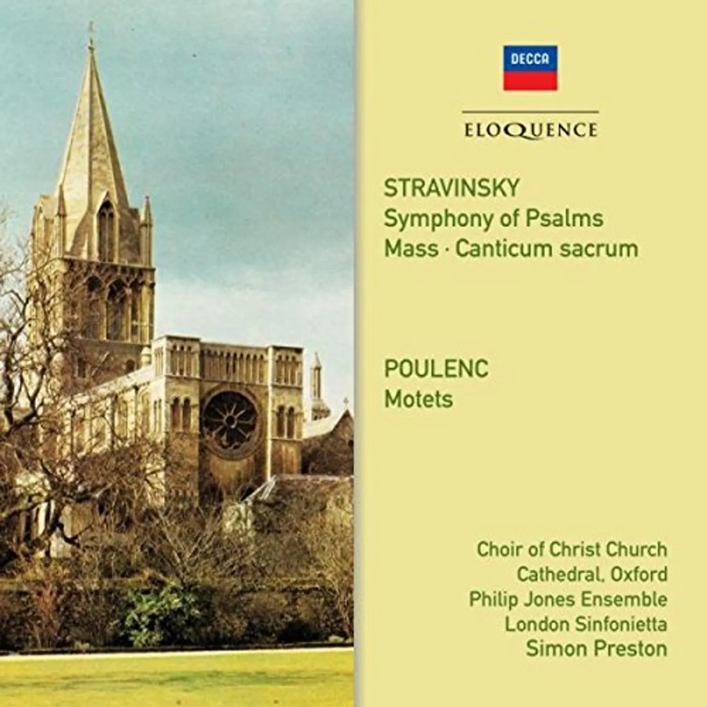 Simon Preston STRAVINSKY / POULENC: CHORAL WORKS CD
