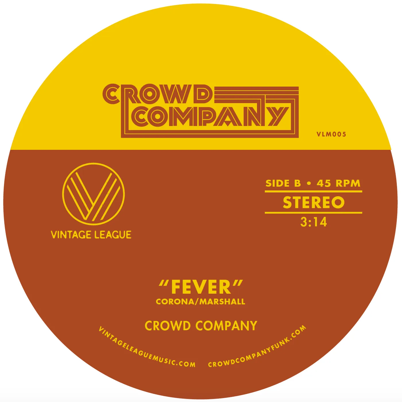 Crowd Company FEVER / GETTING THE GROOVE Vinyl Record