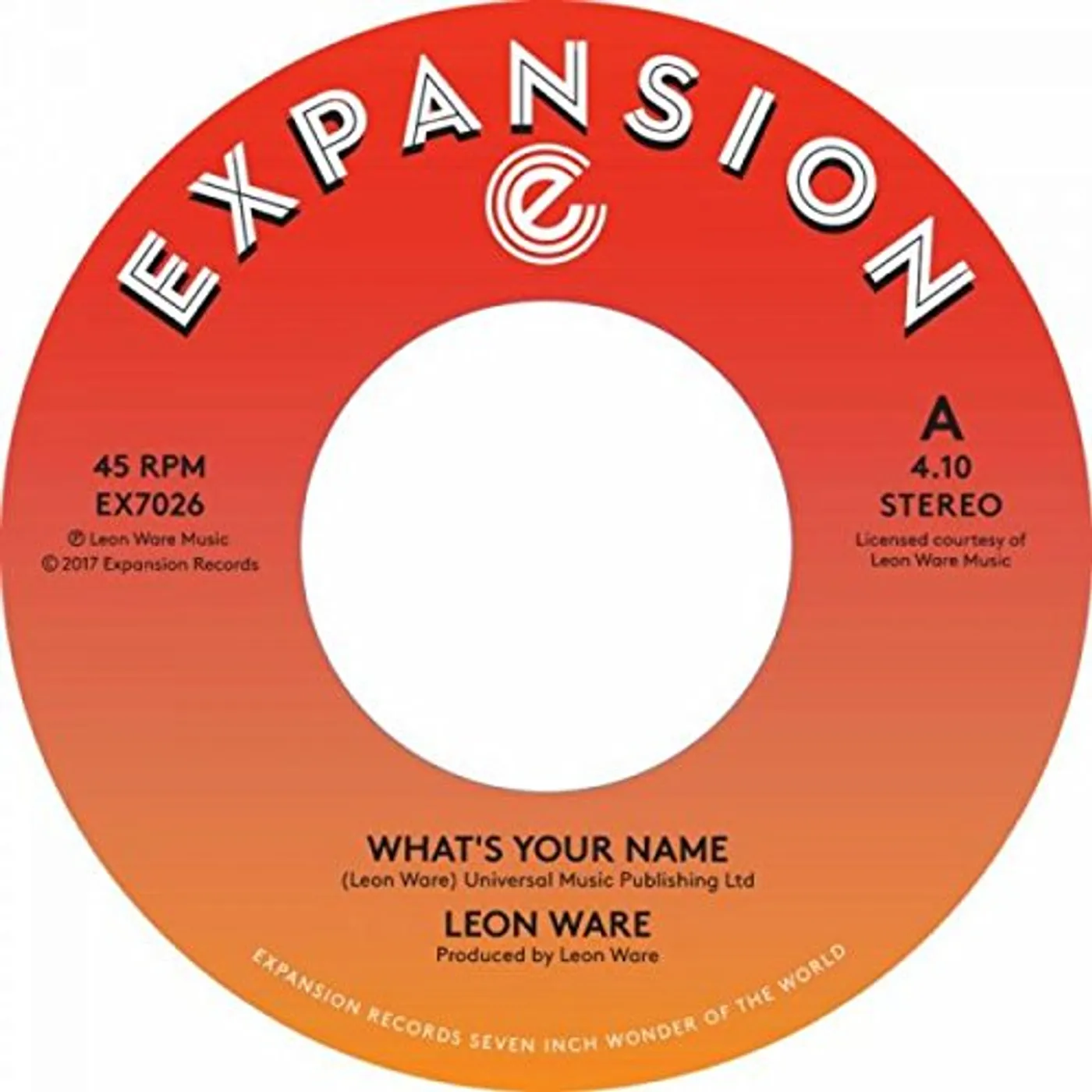 Leon Ware WHAT'S YOUR NAME / INSIDE YOUR LOVE Vinyl Record