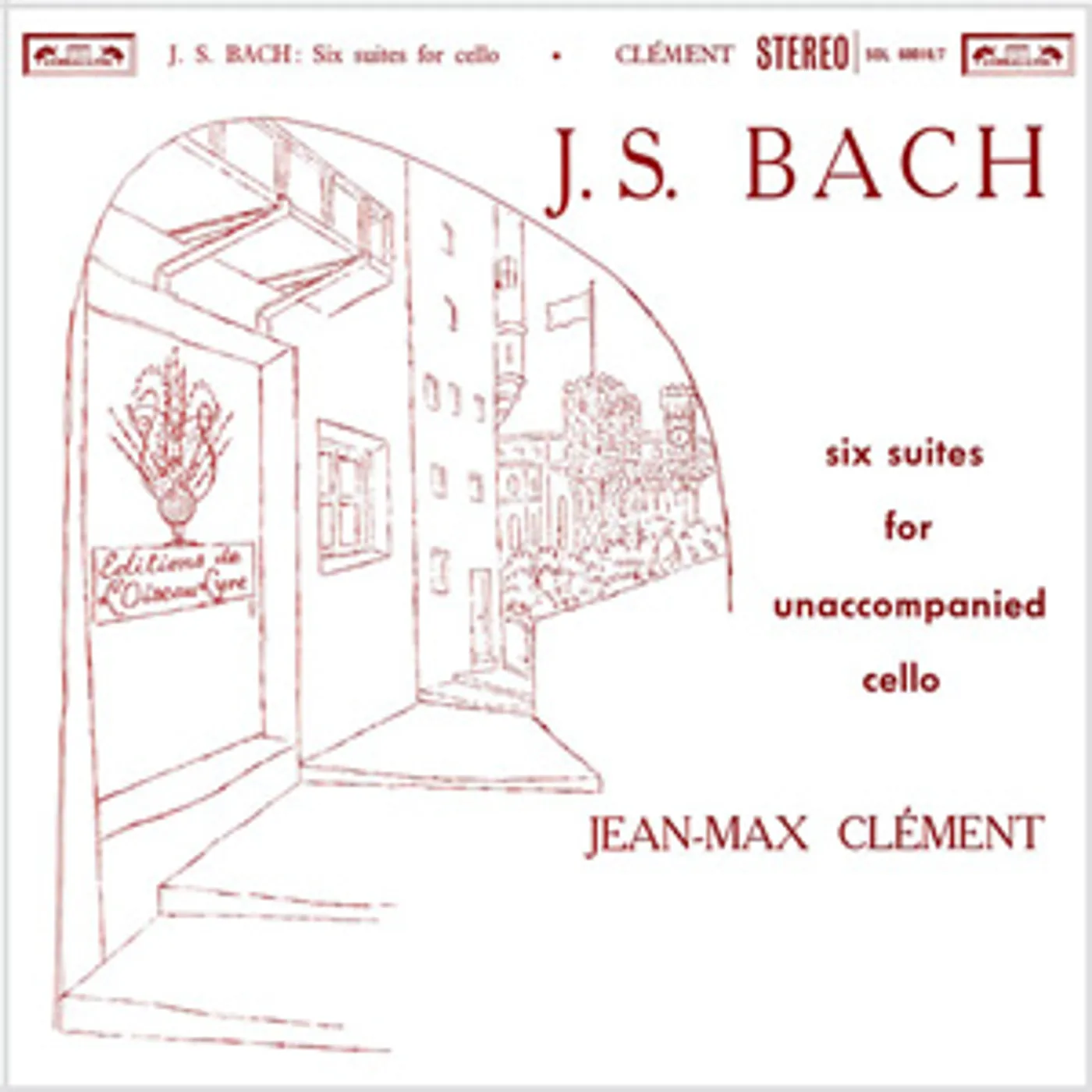 Jean-Max Clément BACH SIX SUITES FOR UNACCOMPANIED CELLO Vinyl Record
