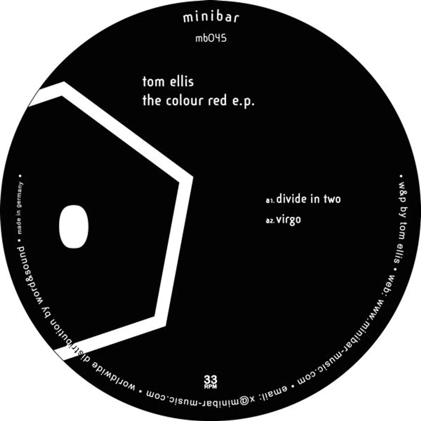 Tom Ellis COLOUR RED Vinyl Record