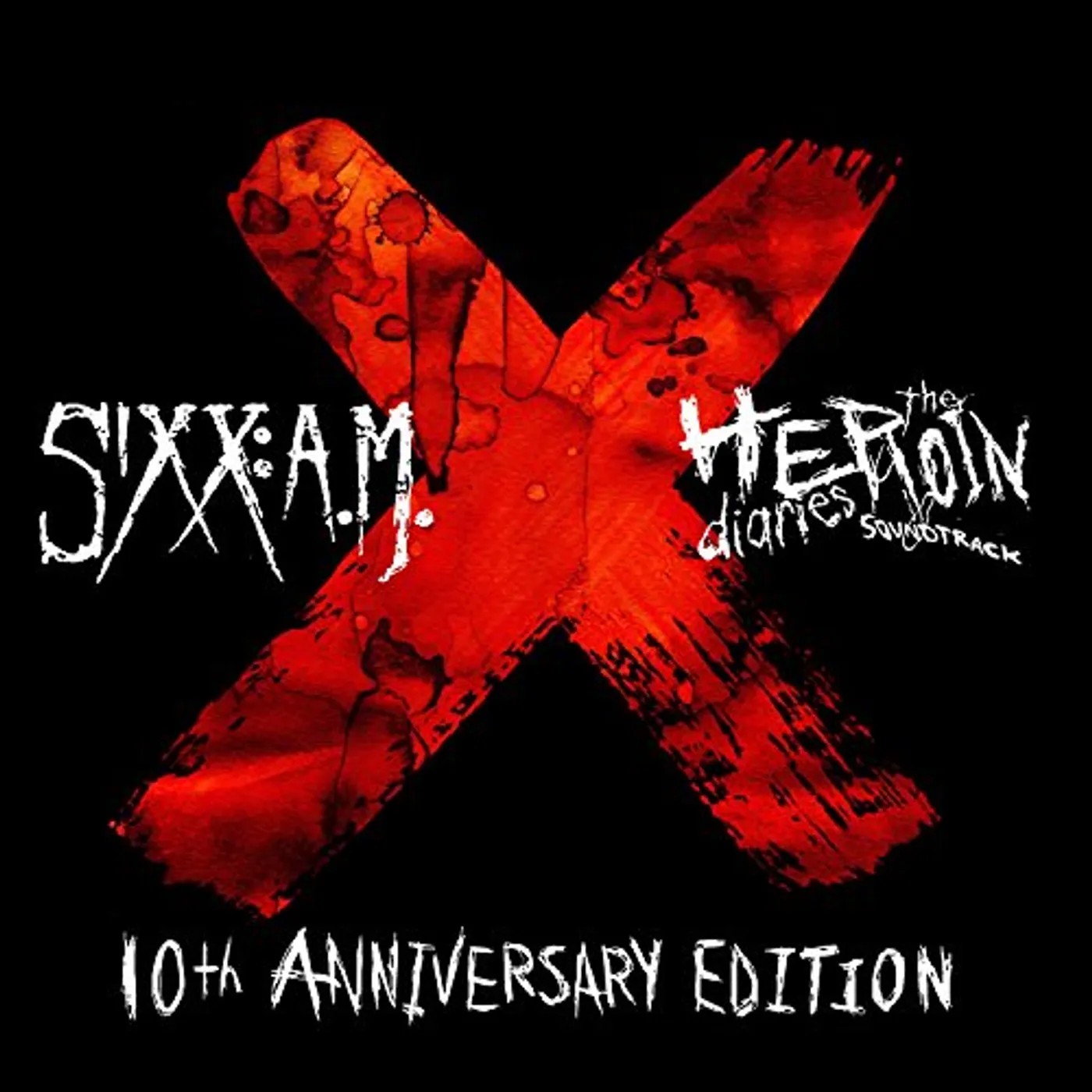 Sixx:A.M. HEROIN DIARIES SOUNDTRACK: 10TH ANNIVERSARY - Limited Edition 180 Gram Red & Black Marbled Double Vinyl Record