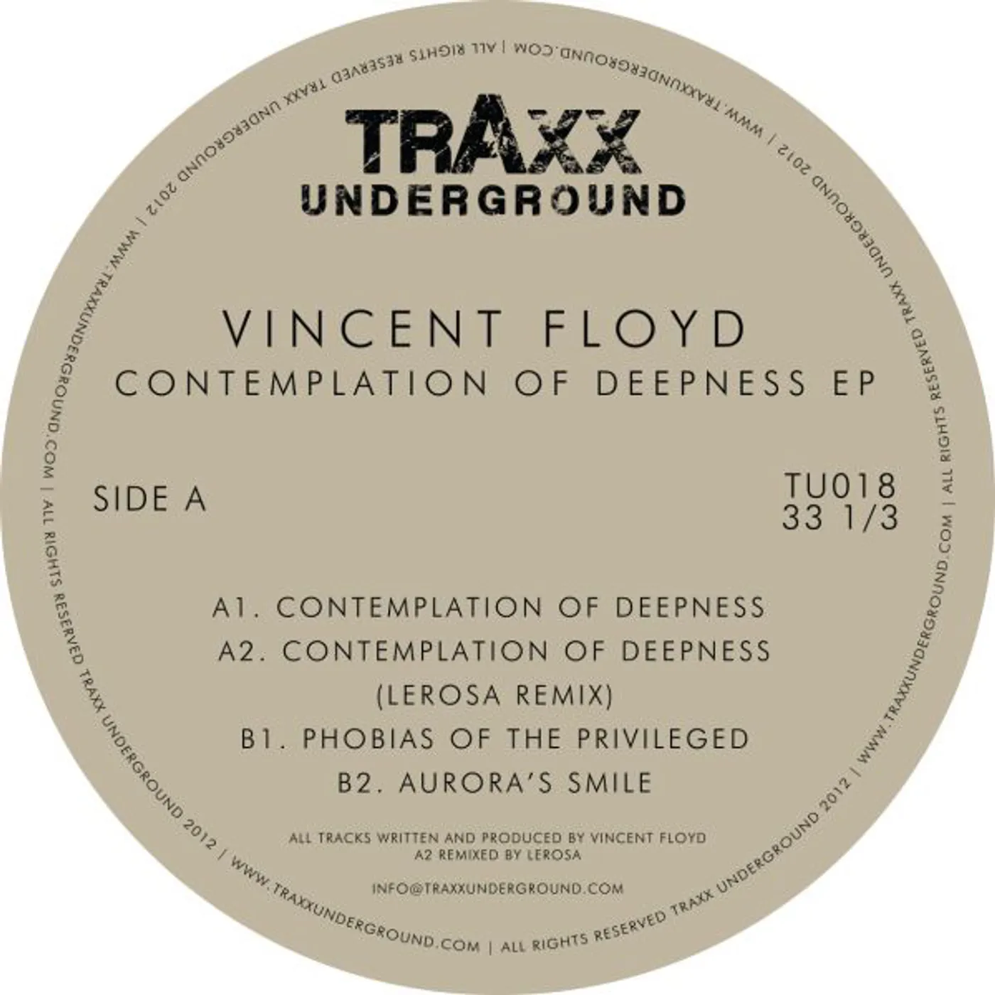 Floyd Vincent CONTEMPLATION OF DEEPNESS Vinyl Record