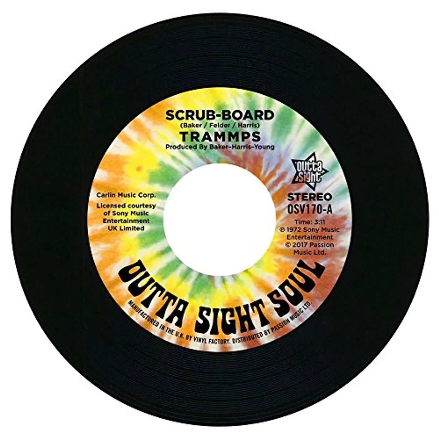 The Trammps SCRUB-BOARD / HOLD BACK THE NIGHT Vinyl Record
