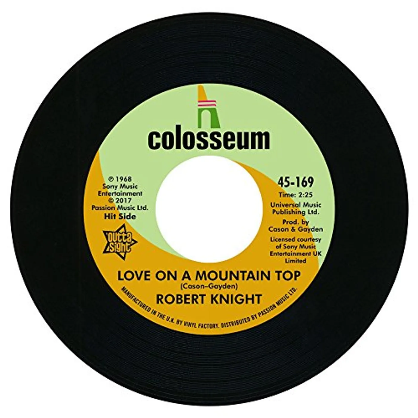Robert Knight LOVE ON A MOUNTAIN TOP / EVERLASTING LOVE Vinyl Record