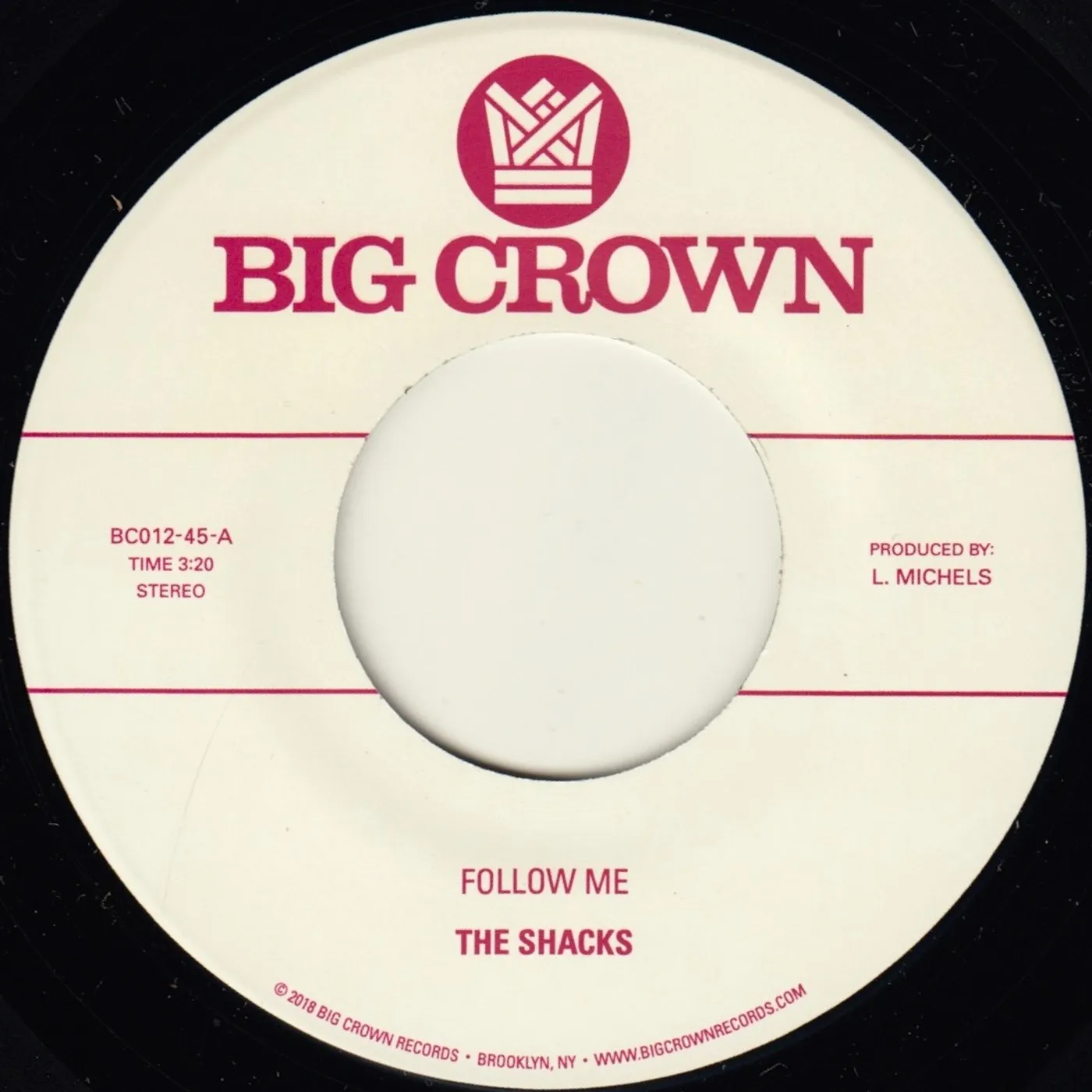 The Shacks FOLLOW ME / TEXAS Vinyl Record