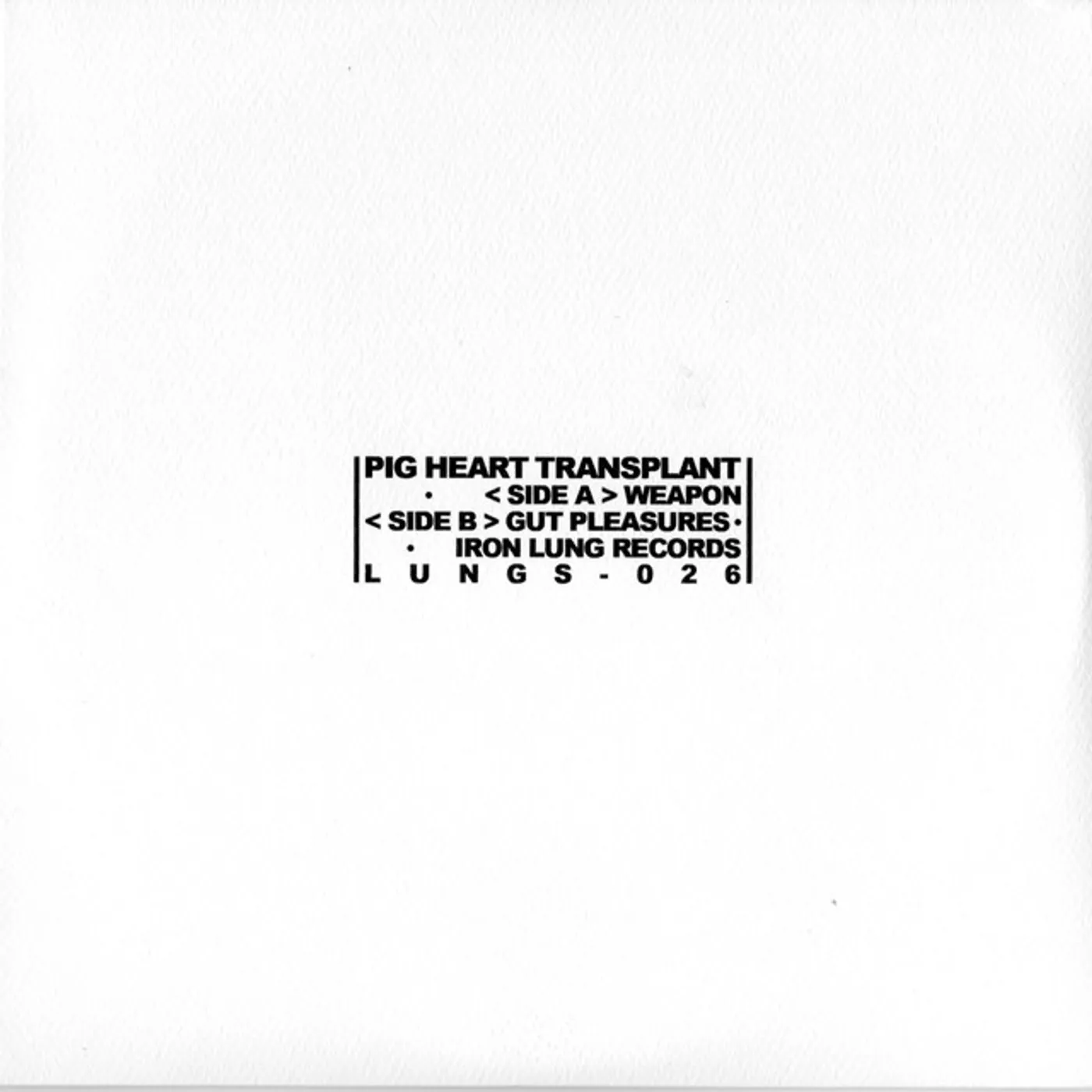 Pig Heart Transplant Weapon Vinyl Record