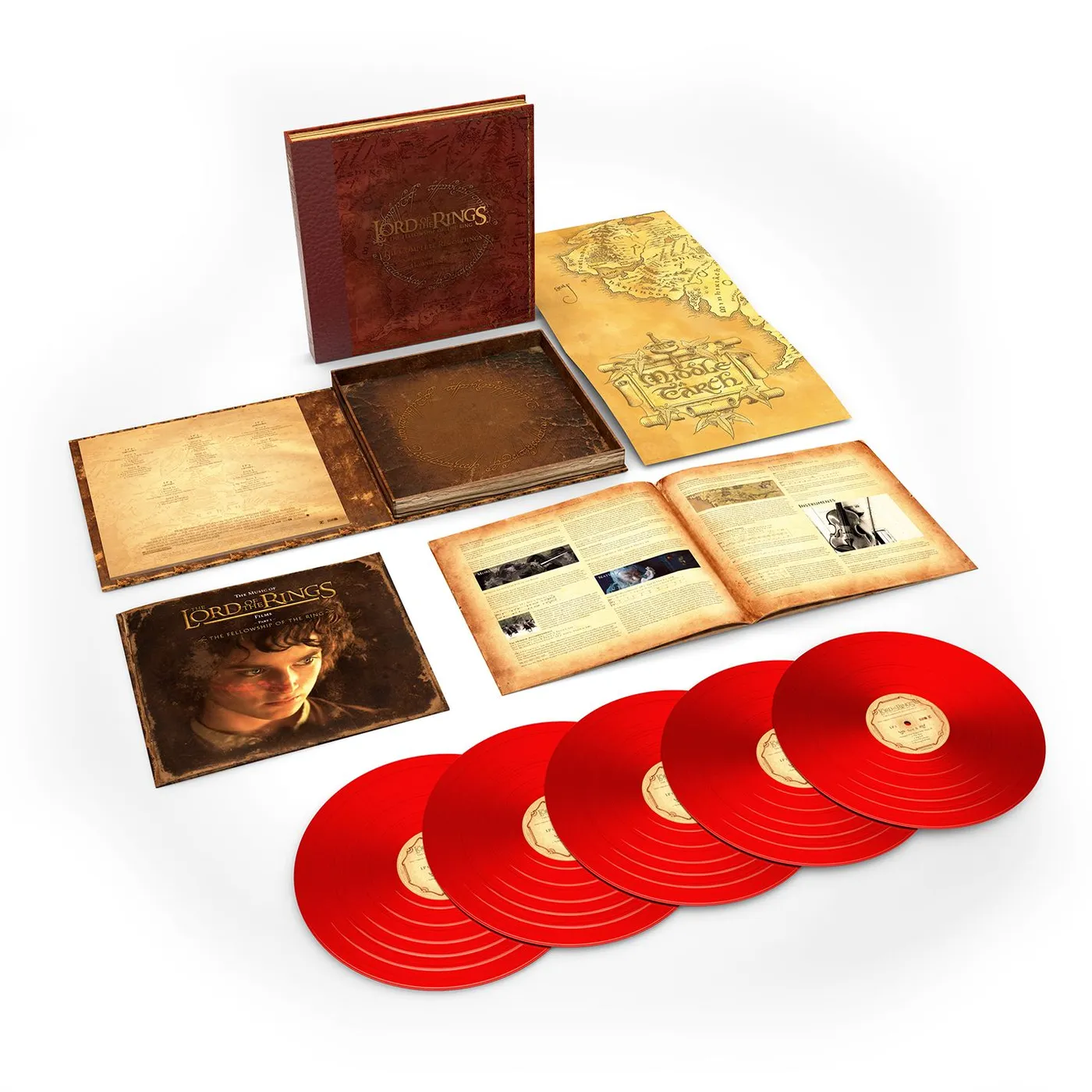 Howard Shore Lord Of The Rings: Fellowship Of The Ring (5LP/Red) Vinyl Record