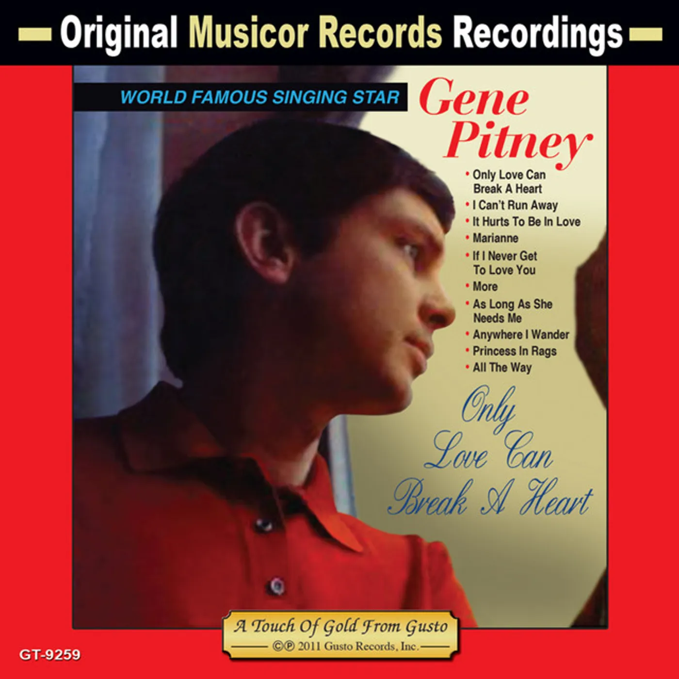 Gene Pitney Only Love Can Break A Heart Vinyl Record