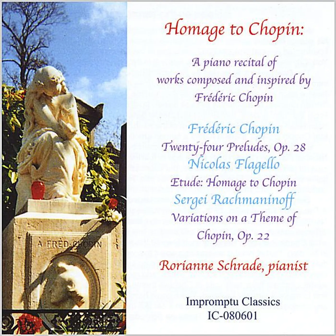 Rorianne Schrade HOMAGE TO CHOPIN CD