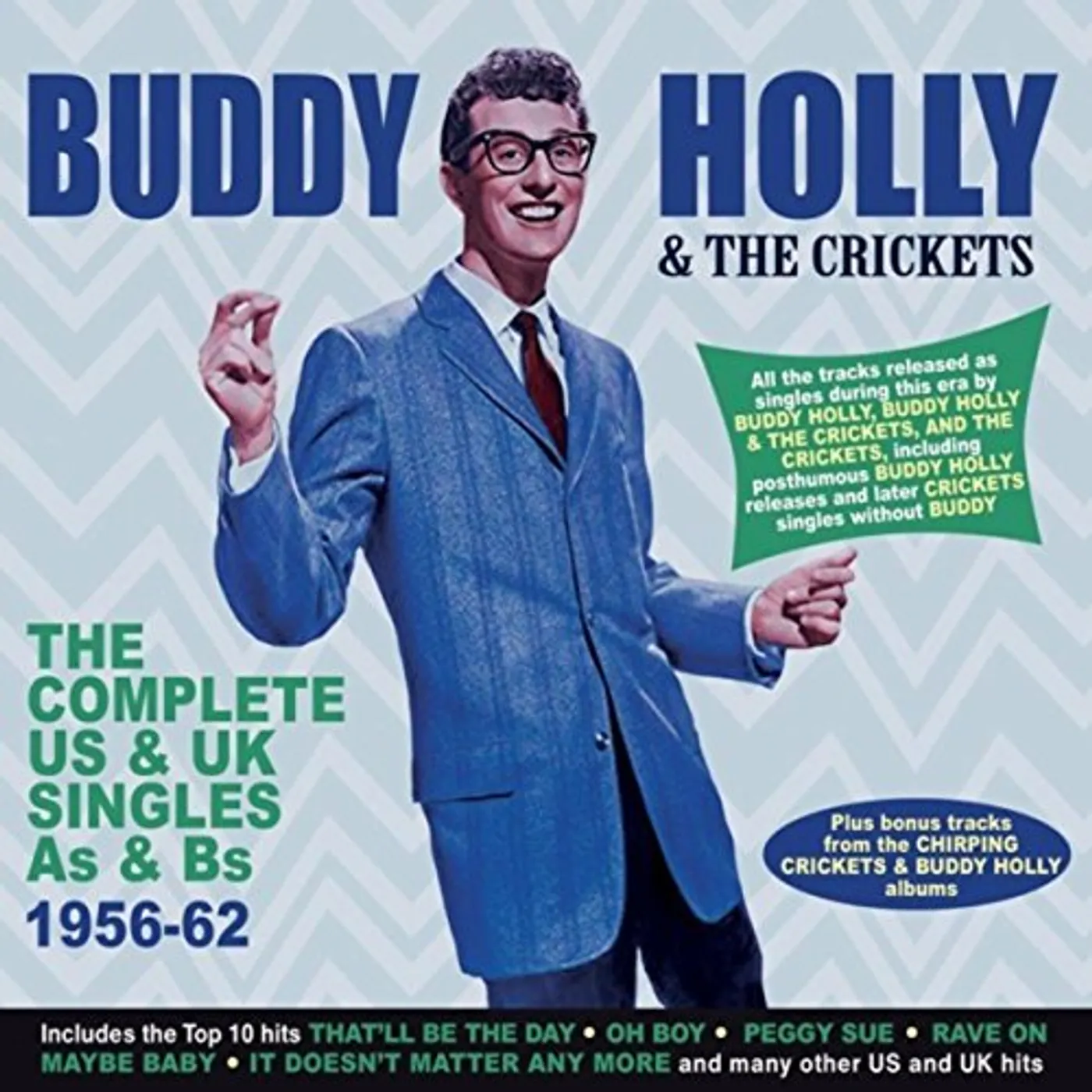 Buddy Holly & The Crickets COMPLETE US & UK SINGLES AS & BS 1956-62 CD