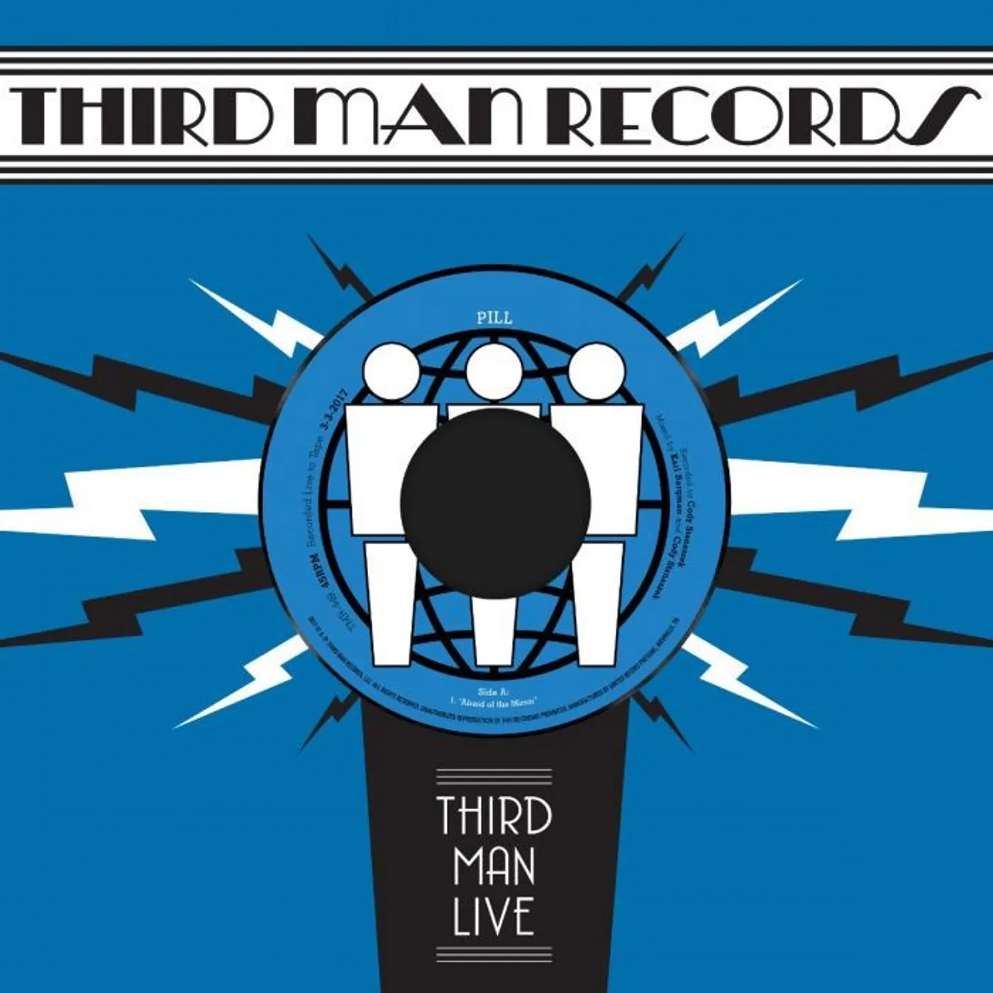 Pill AFRAID OF THE MIRROR / T.V. WEDDING THIRD MAN LIVE Vinyl Record