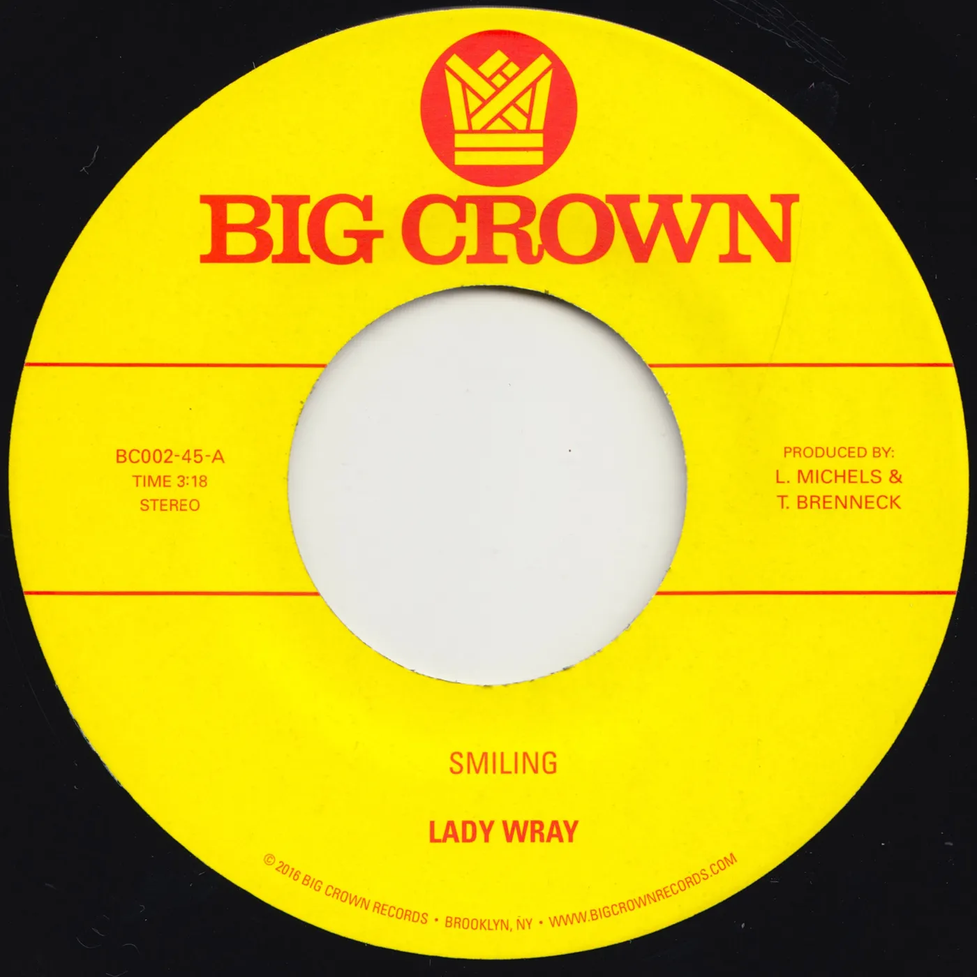 Lady Wray SMILING / MAKE ME OVER Vinyl Record