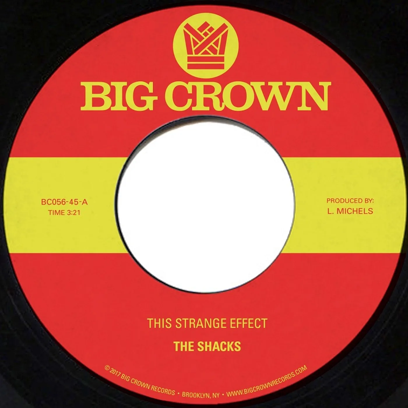 The Shacks THIS STRANGE EFFECT / HANDS IN YOUR POCKET Vinyl Record