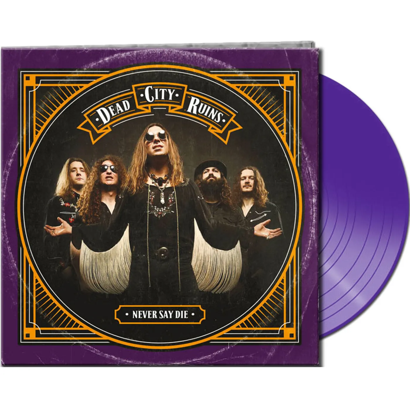 Dead City Ruins NEVER SAY DIE (PURPLE VINYL) Vinyl Record