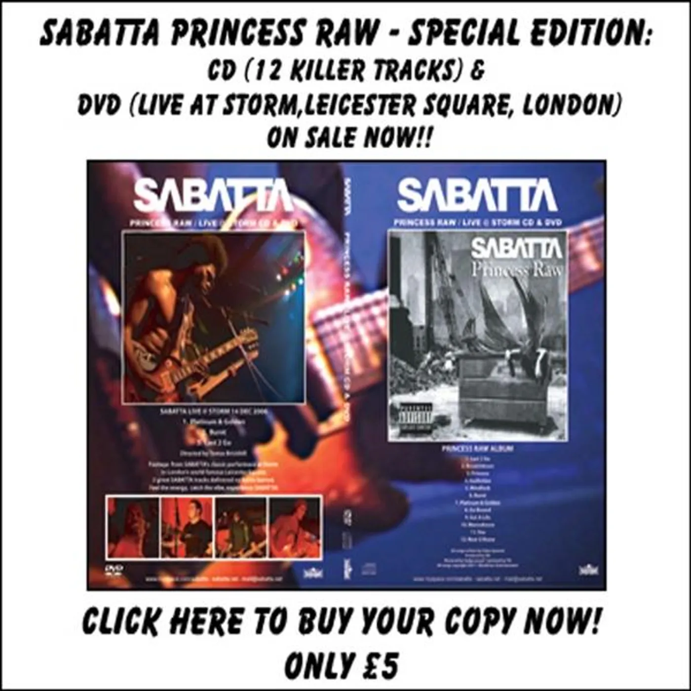 Sabatta PRINCESS RAW (SPECIAL EDITION) CD