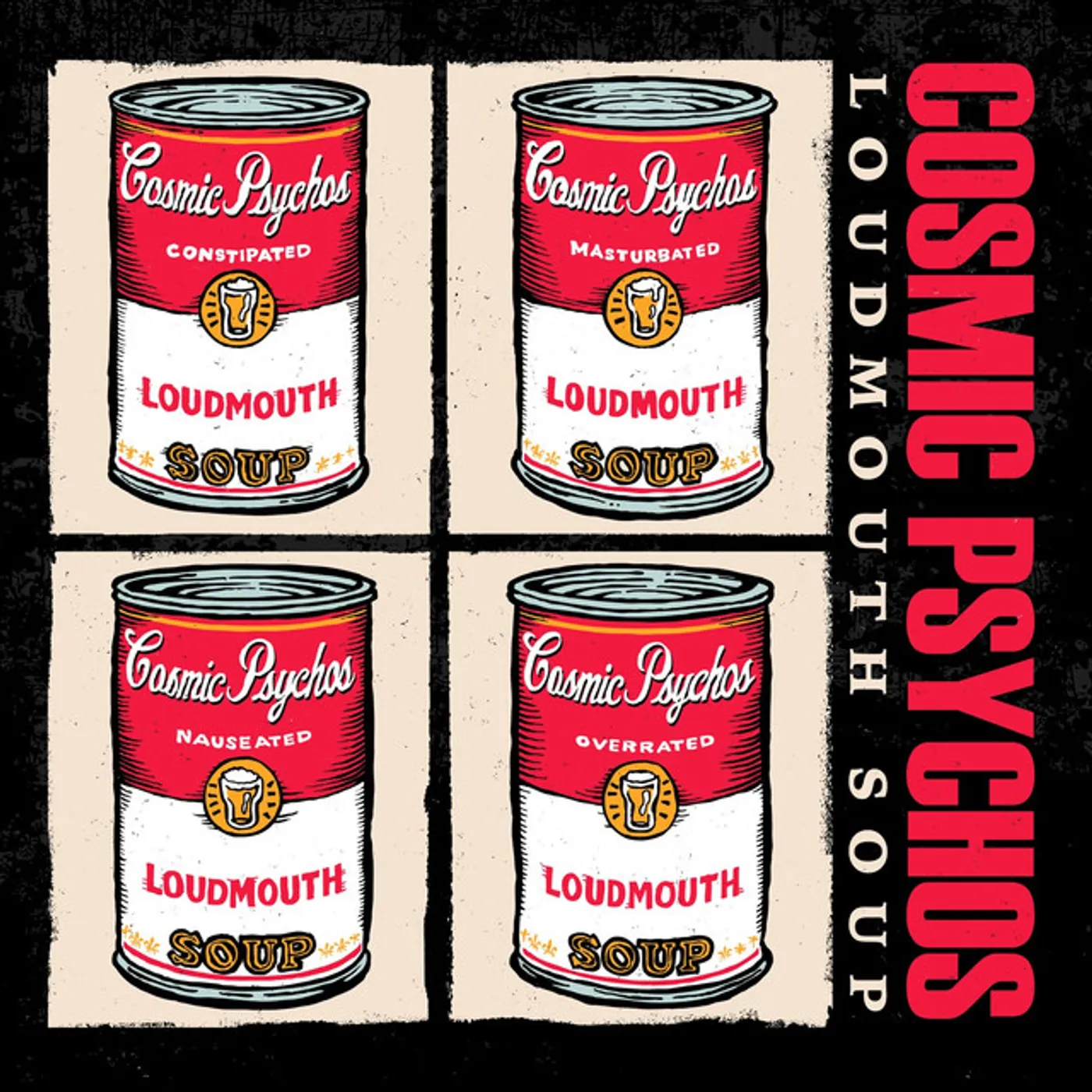 Cosmic Psychos LOUDMOUTH SOUP (YELLOW/WHITE VINYL) Vinyl Record