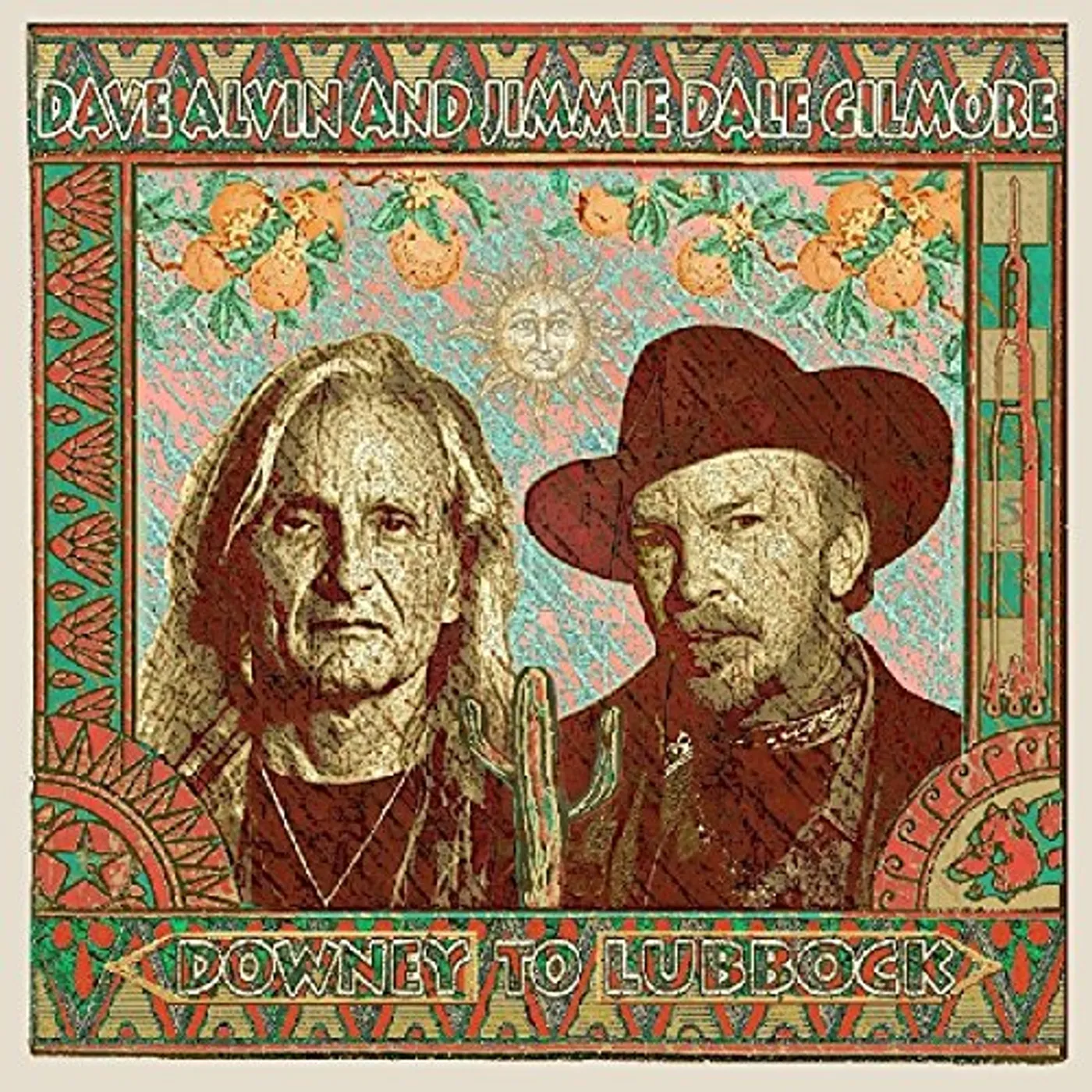 Dave Alvin and Jimmie Dale Gilmore Downey to Lubbock Vinyl Record