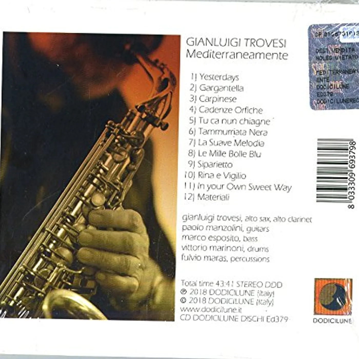 Gianluigi Trovesi MEDITERRANEAMENTE CD