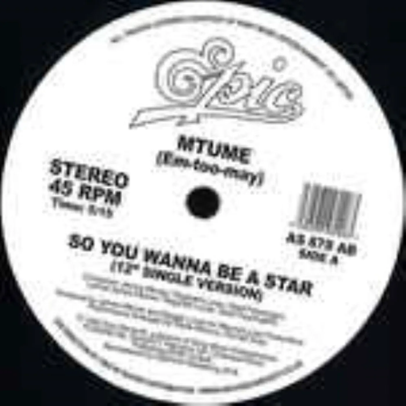 Mtume SO YOU WANNA BE A STAR (DANNY KRIVIT MIX) Vinyl Record