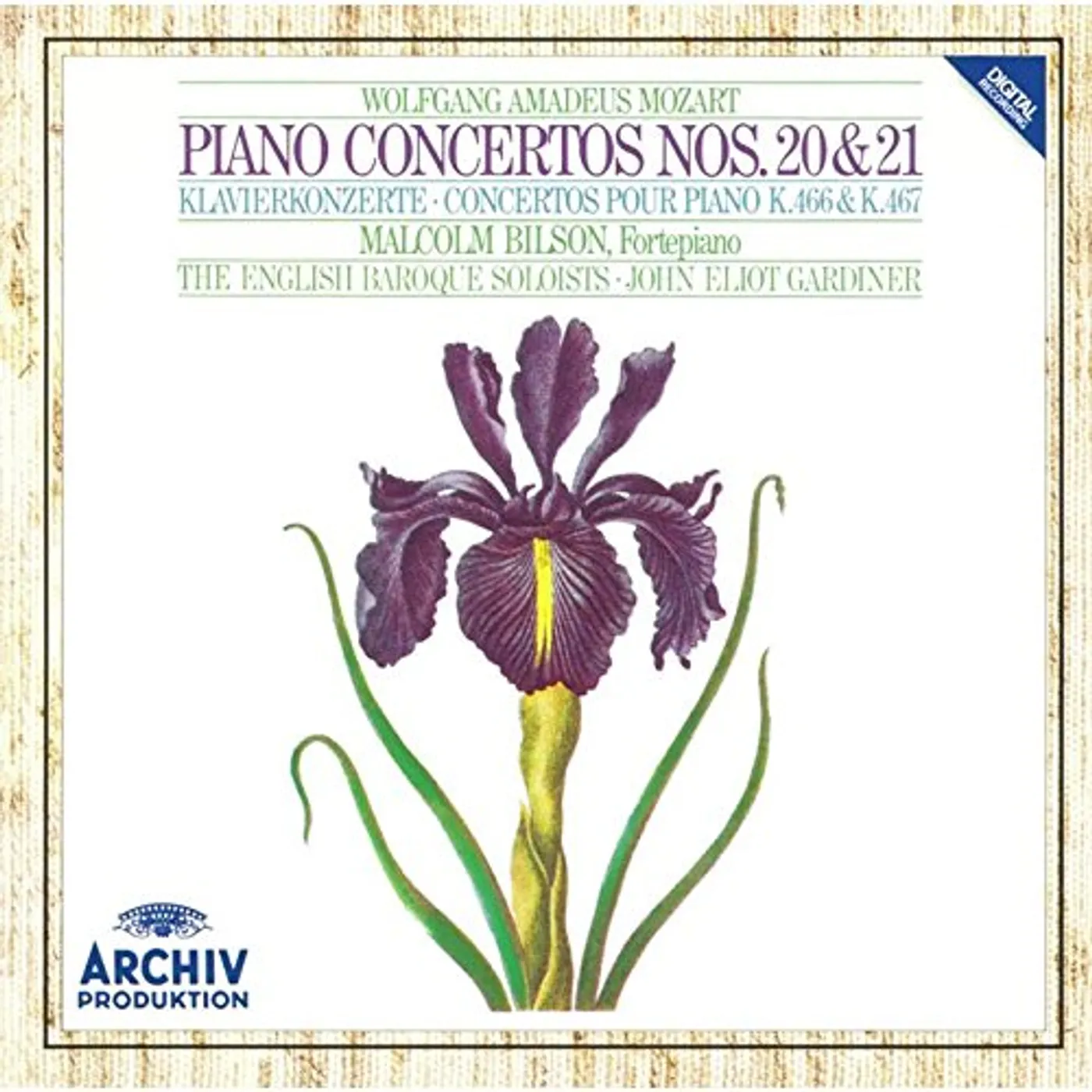 Malcolm Bilson MOZART: PIANO CONCERTOS 20 & 21 CD