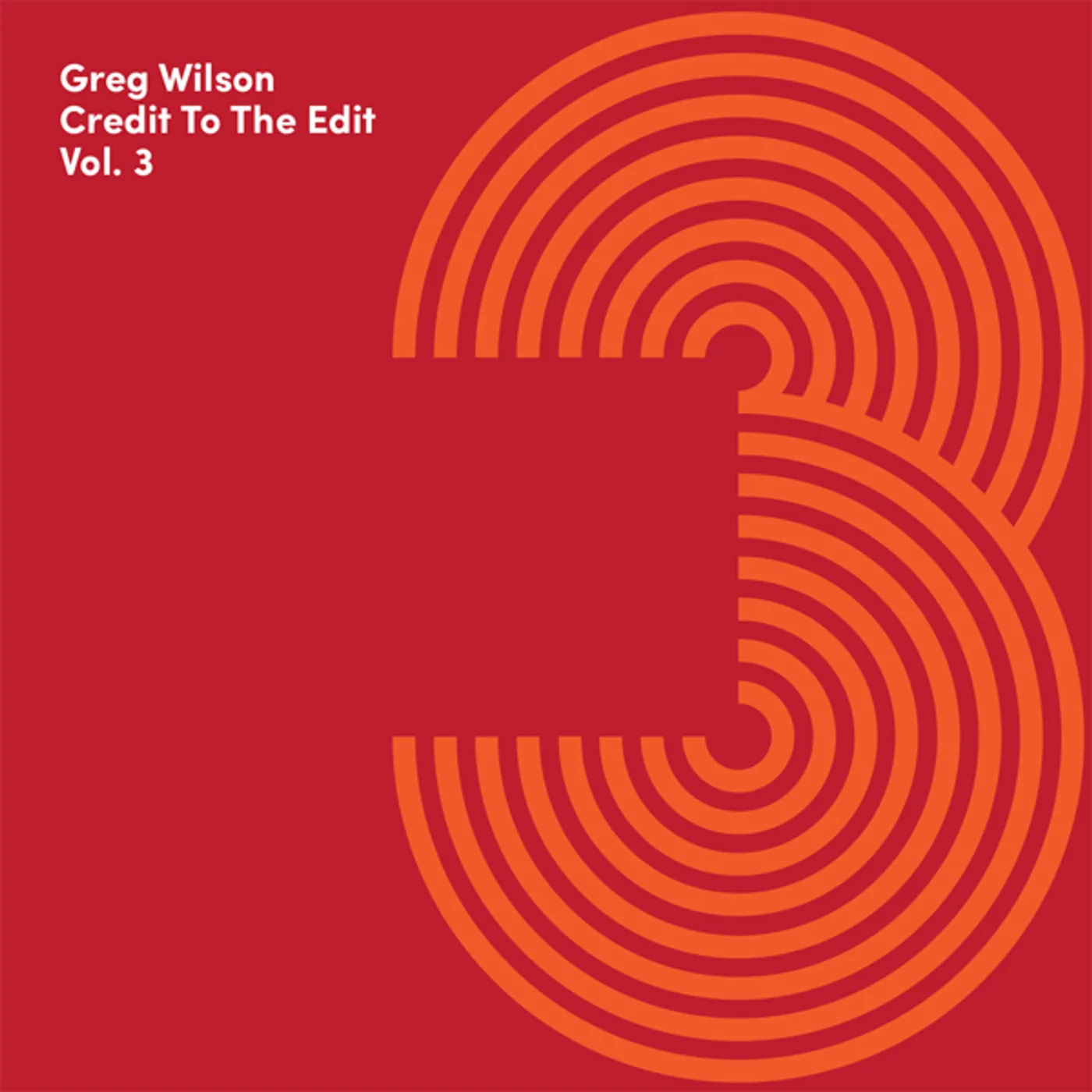 Greg Wilson CREDIT TO THE EDIT VOLUME THREE CD