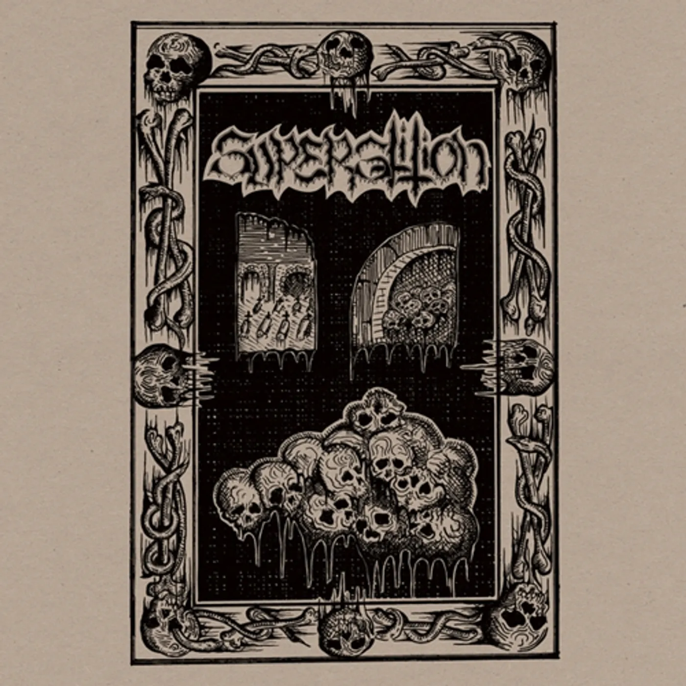 Superstition Surging Throng of Evil's Might Vinyl Record