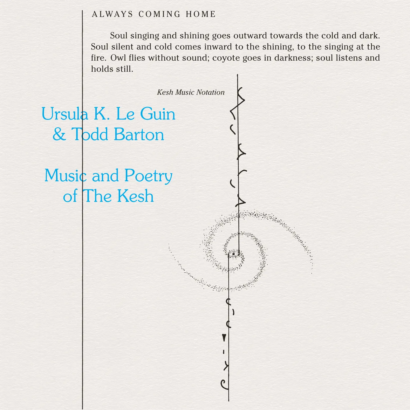 Ursula K. Le Guin & Todd Barton MUSIC & POETRY OF THE KESH CD