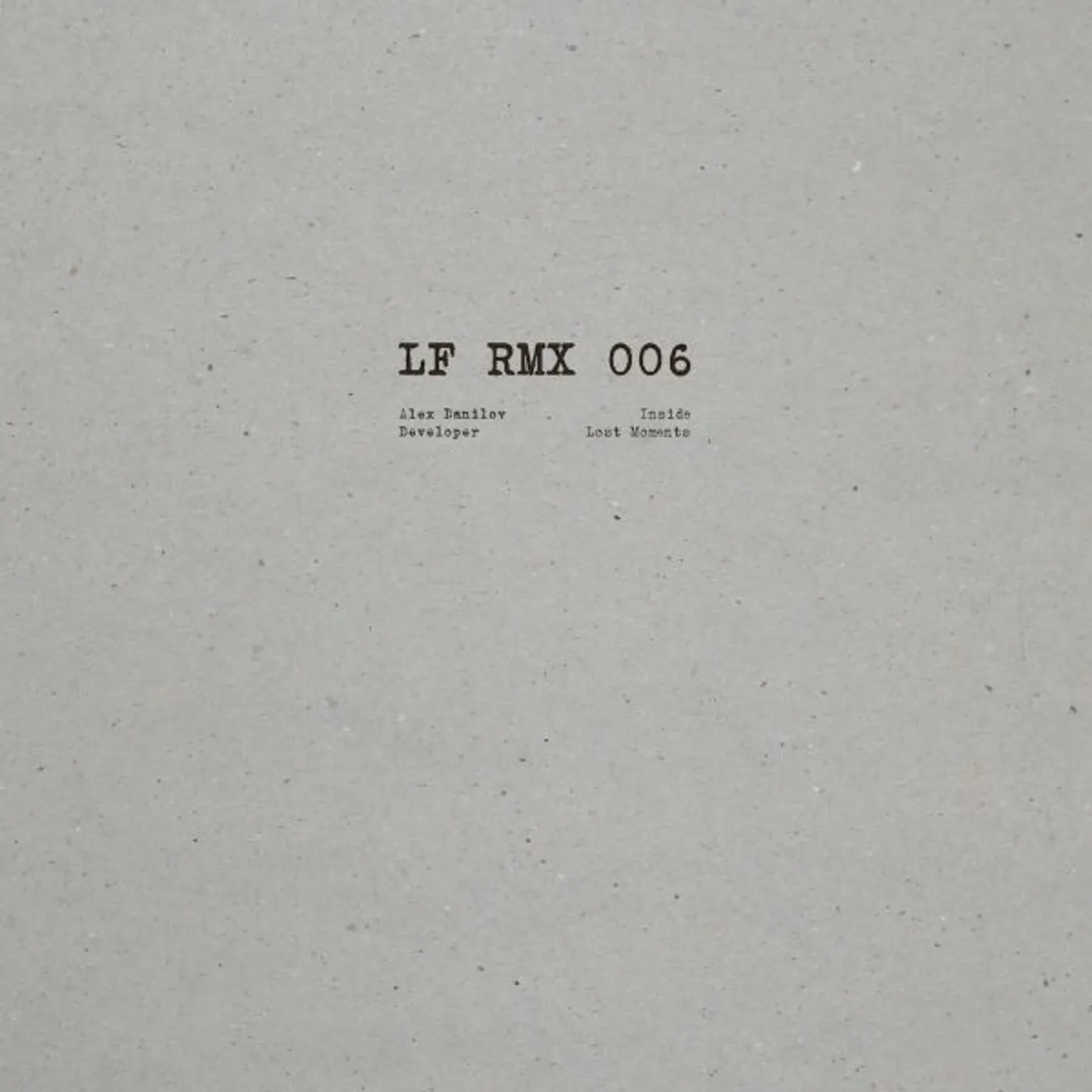 Alex Danilov DEVELOPER Vinyl Record