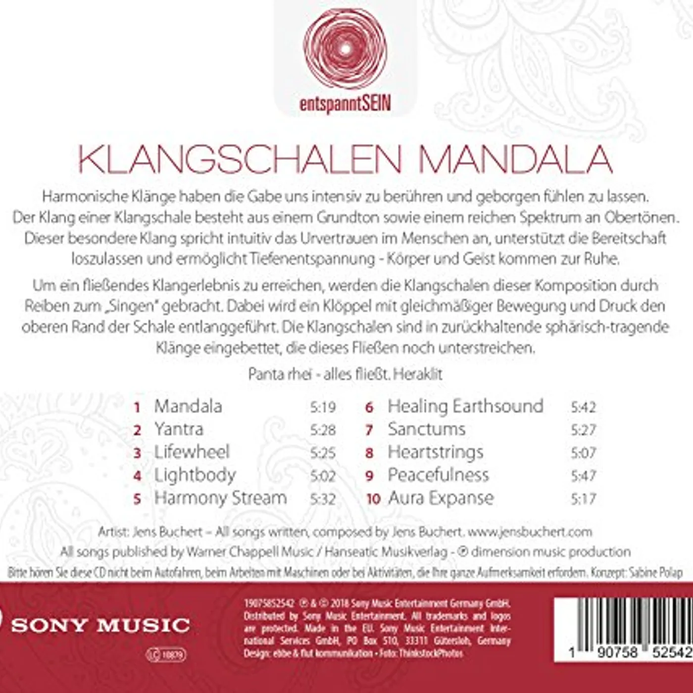 Jens Buchert ENTSPANNTSEIN: KLANGSCHALEN MANDALA CD