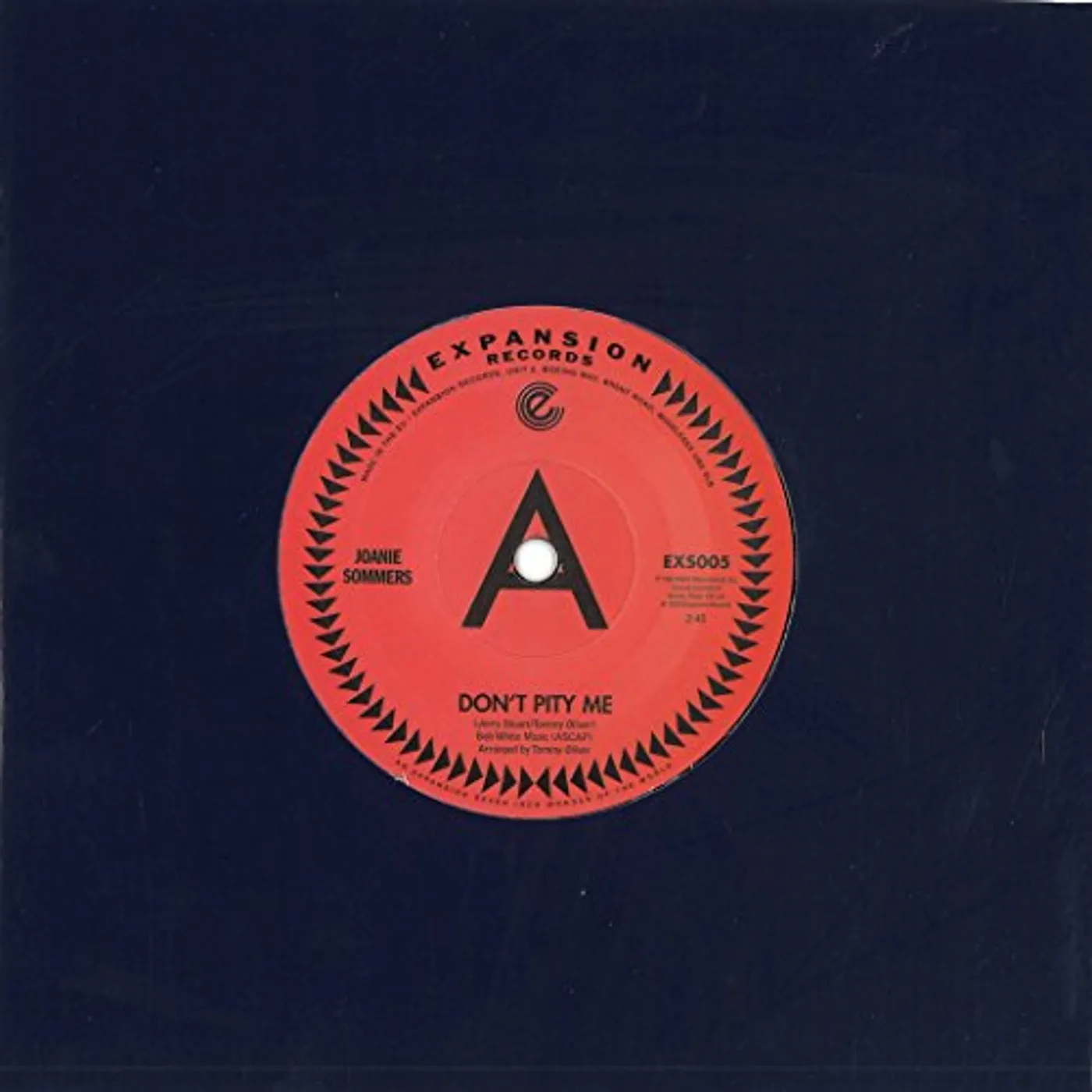 Joanie Ommers Don't Pity Me / My Block Vinyl Record