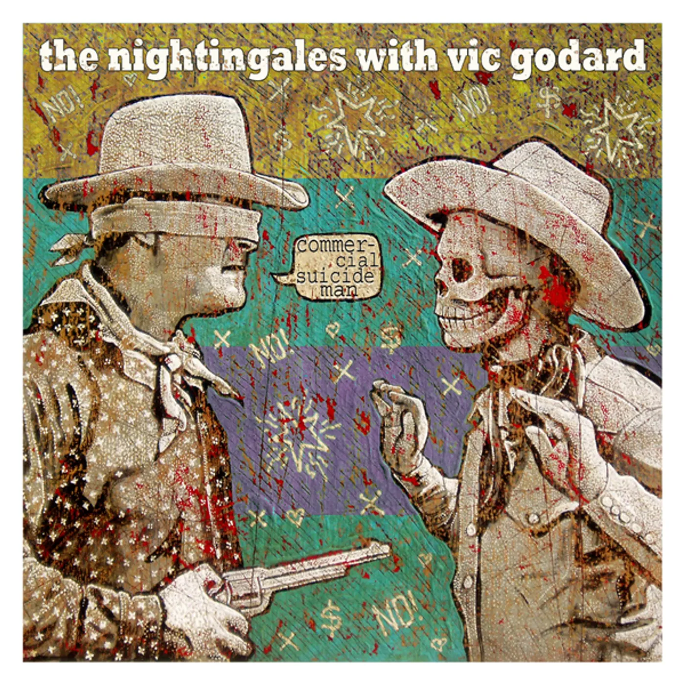 Nightingales / Vic Godard COMMERCIAL SUICIDE MAN / ACE OF HEARTS / UNDERDOG Vinyl Record