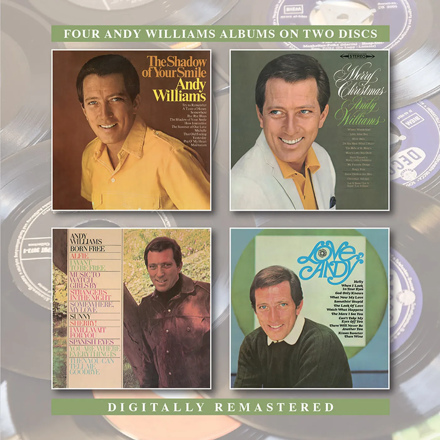 Andy Williams SHADOW OF YOUR SMILE / MERRY CHRISTMAS / BORN FREE CD