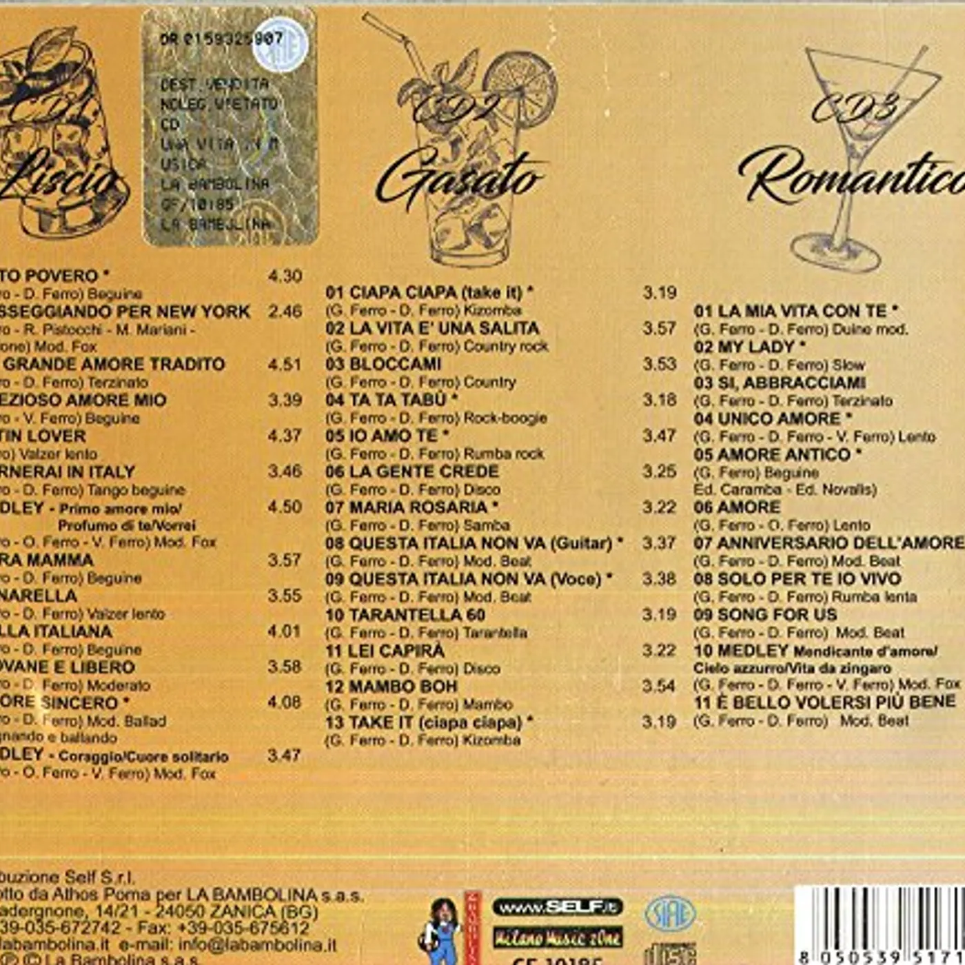 Pino Ferro UNA VITA IN MUSICA CD