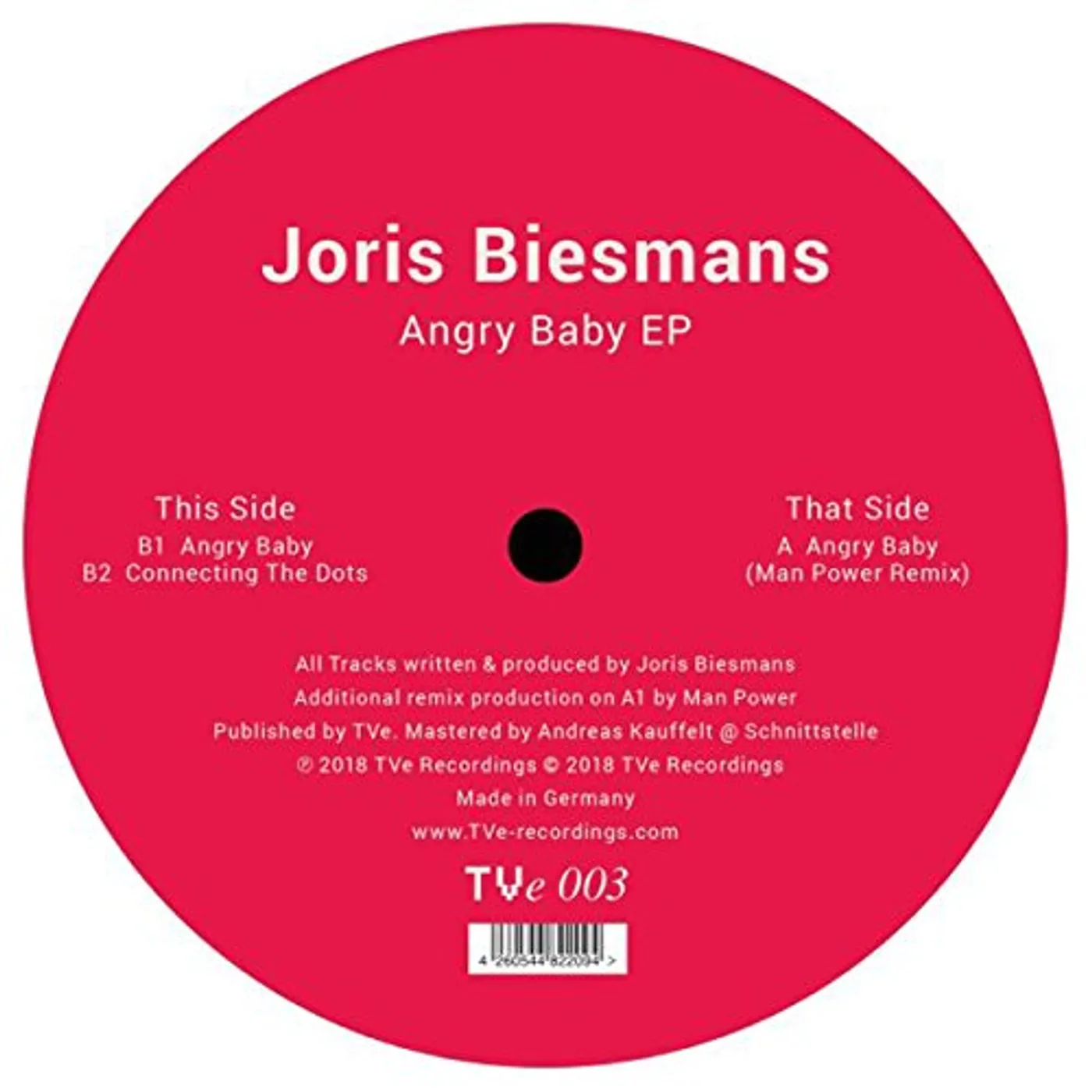 Joris Biesmans ANGRY BABY Vinyl Record