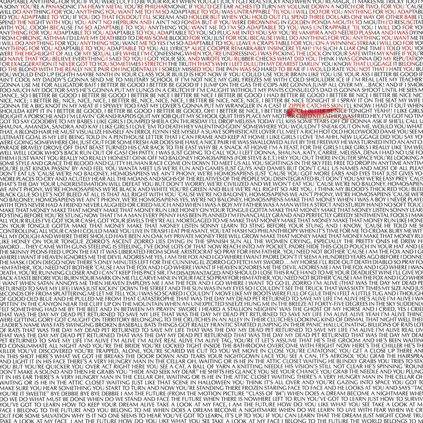 Alice Cooper ZIPPER CATCHES SKIN (BACK TO THE 80'S EXCLUSIVE) Vinyl Record