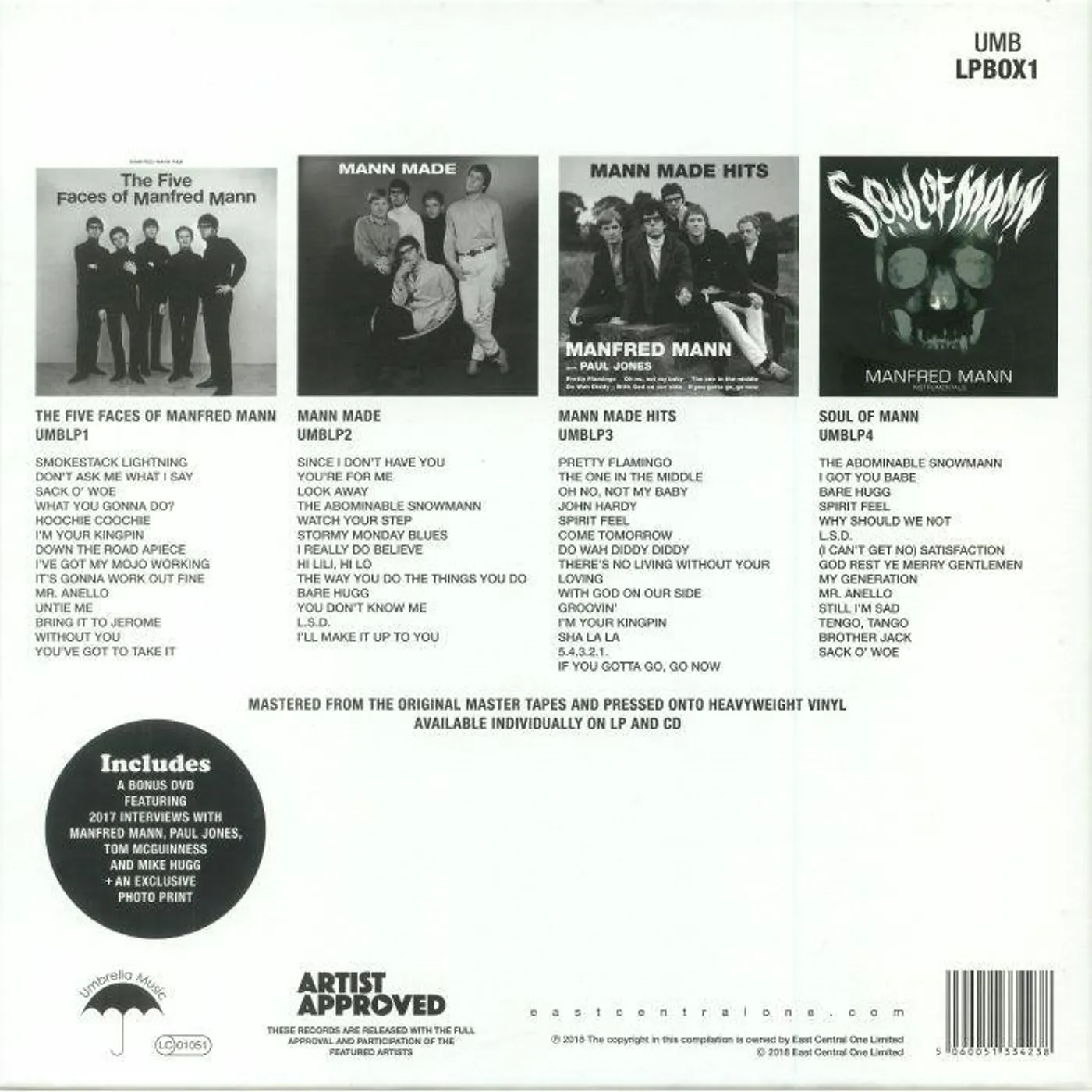 Manfred Mann The Albums '64-'67 (Mono Recordings) Box Set (Vinyl)