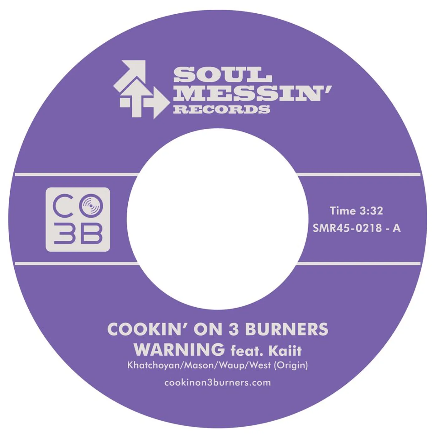 Cookin' On 3 Burners WARNING / THE JUMP OFF Vinyl Record