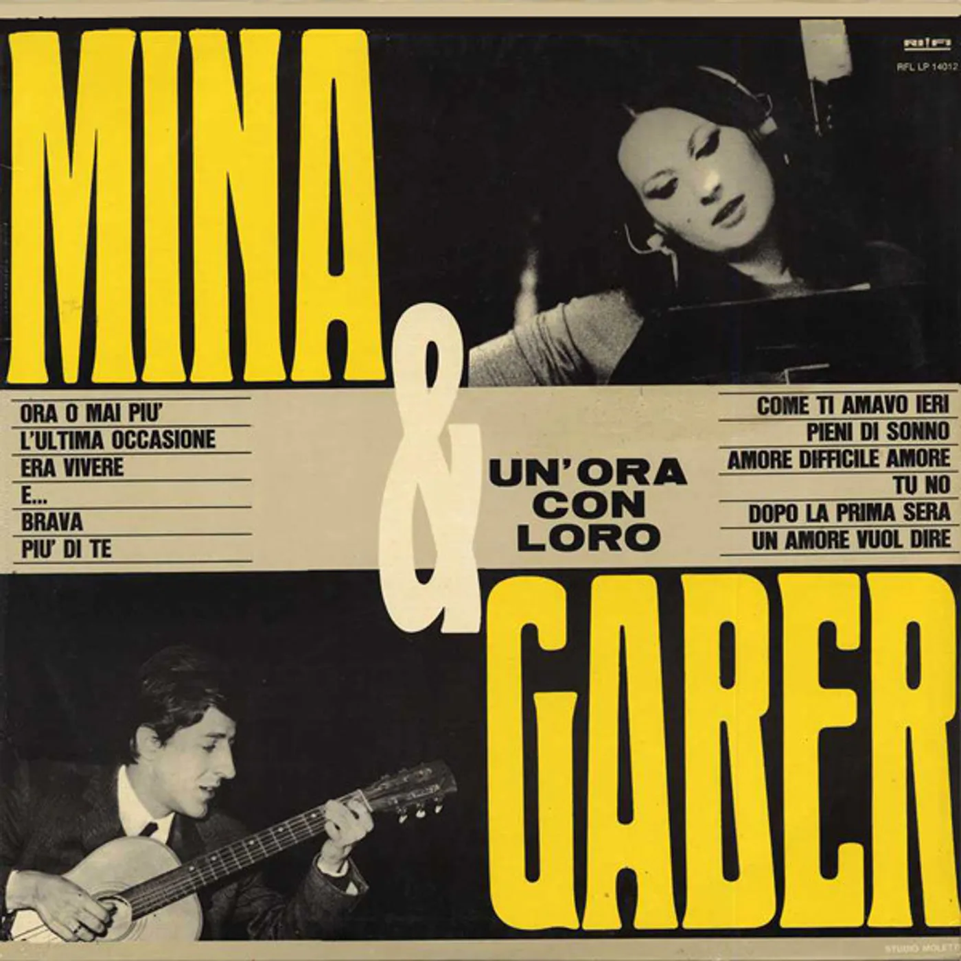 Mina & Gaber UN'ORA CON LORO Vinyl Record