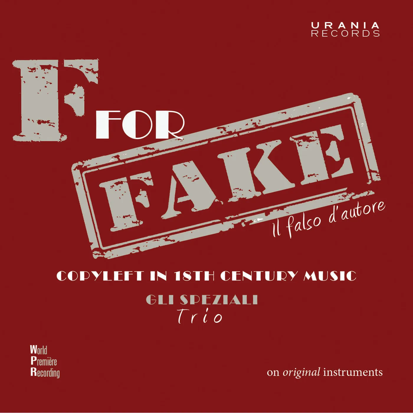 J.C. Bach F FOR FAKE CD