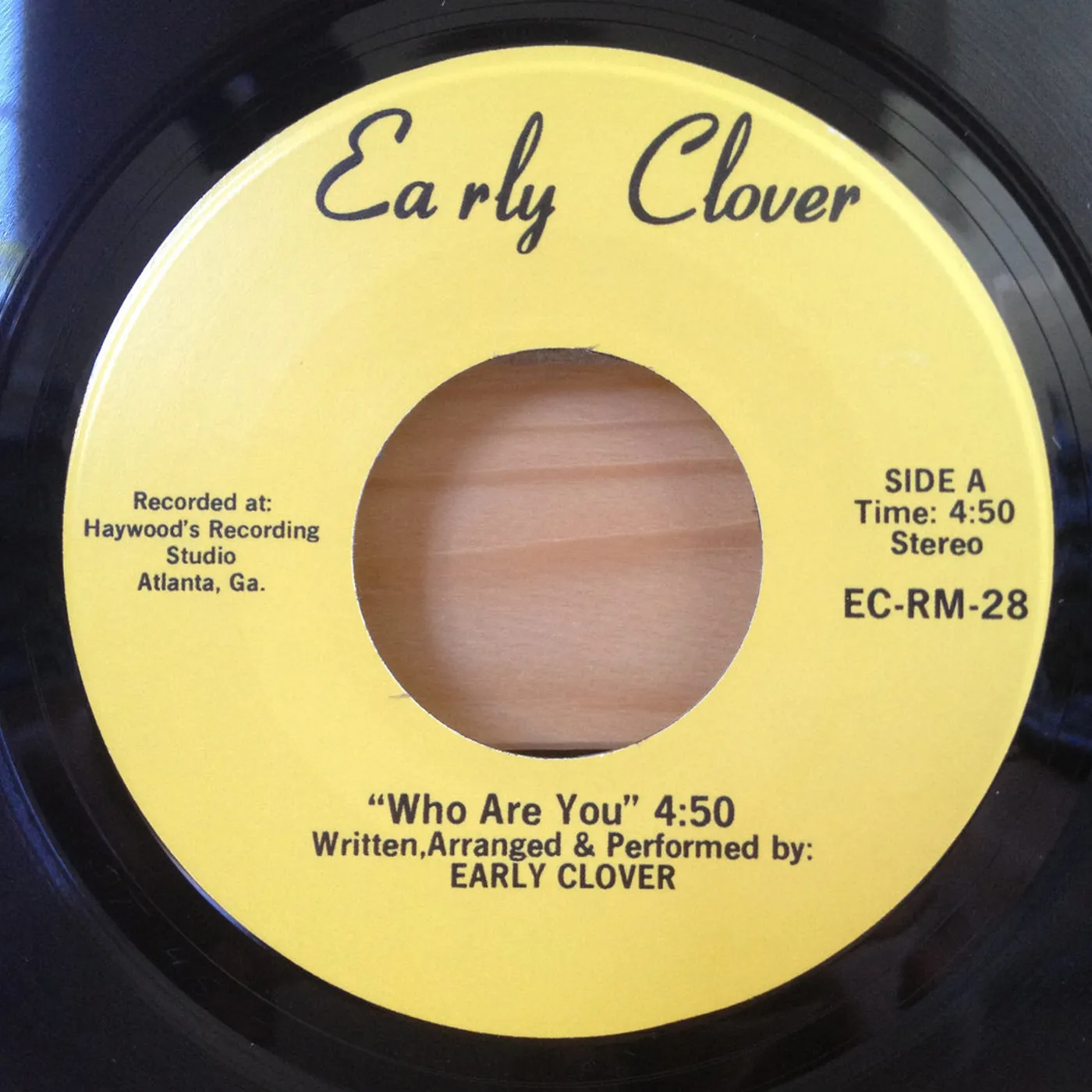 Early Clover WHO ARE YOU / I WANNA TAKE A CHANCE ON YOU Vinyl Record