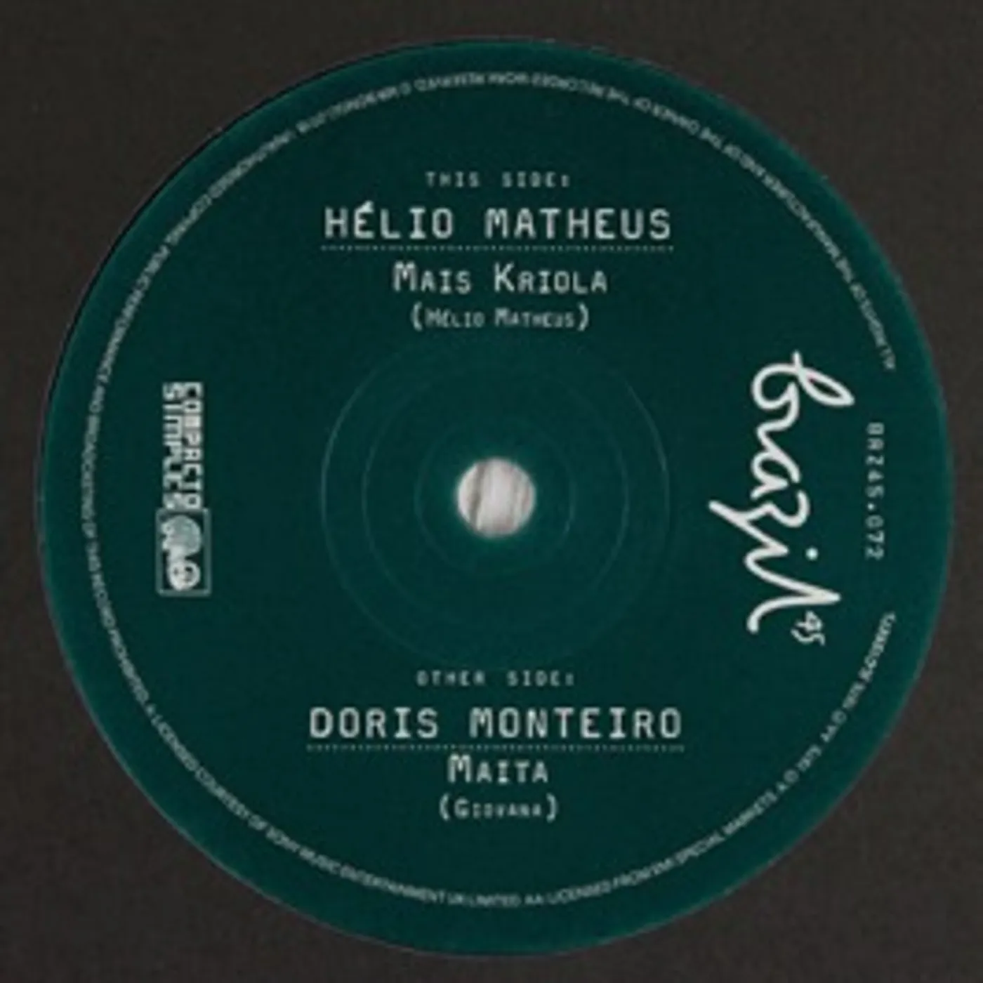 Helio Matheus & Doris Monteiro MAIS KRIOLA / MAITA Vinyl Record