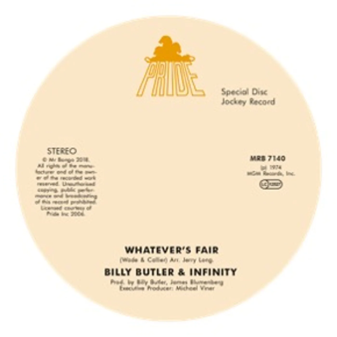 Billy Butler WHATEVER'S FAIR / SIMPLE THINGS Vinyl Record
