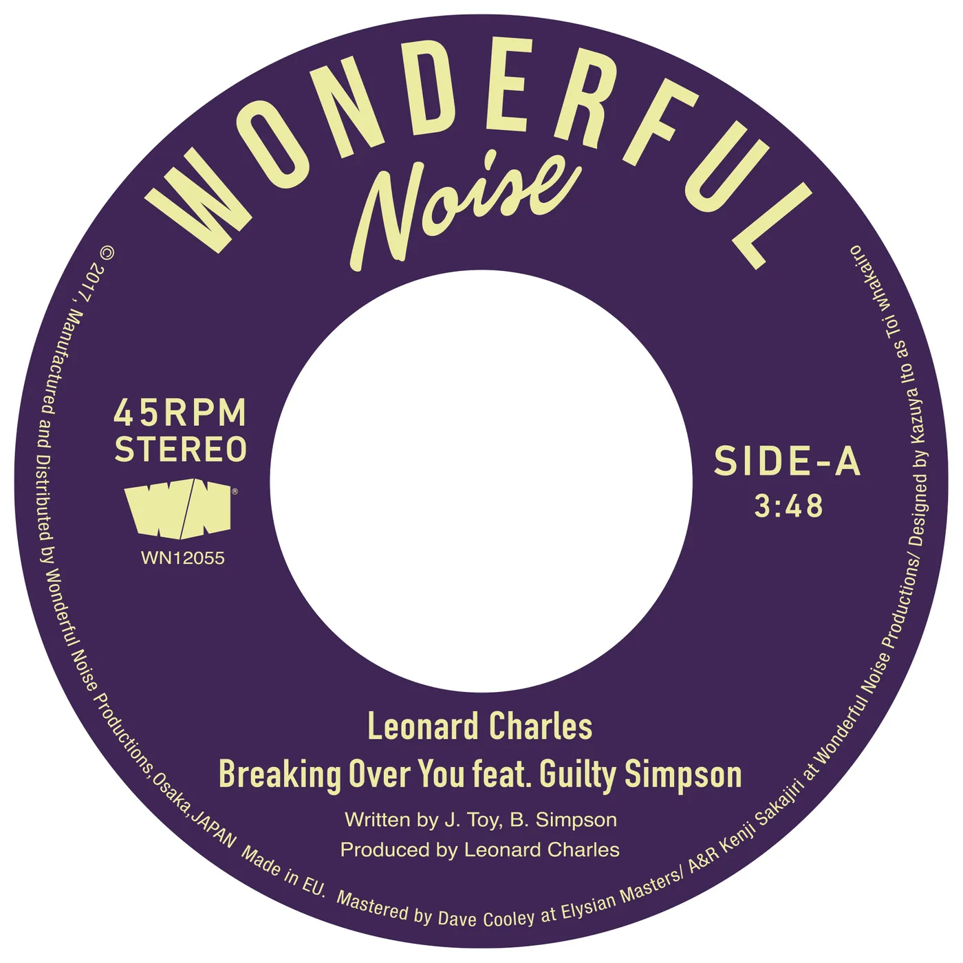Leonard Charles BREAKING OVER YOU FEAT. GUILTY SIMPSON / INSTRUM. Vinyl Record
