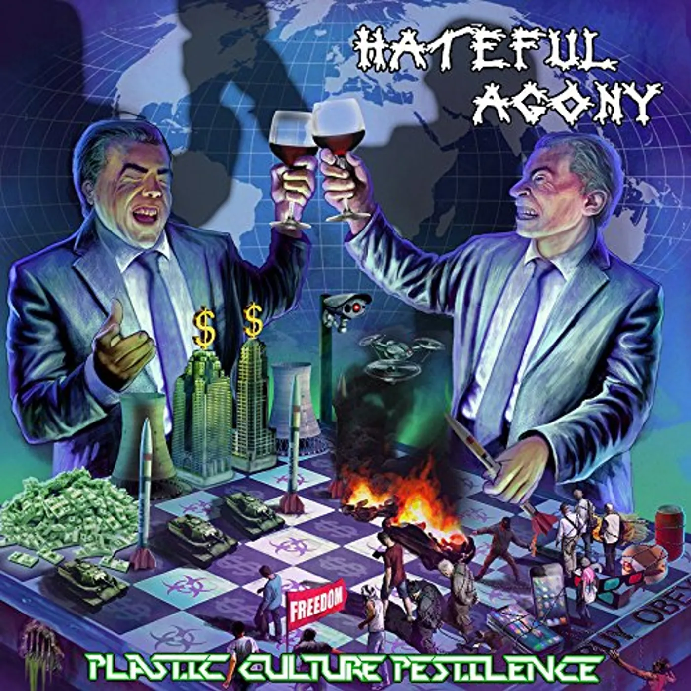 Hateful Agony PLASTIC CULTURE PESTILENCE (LTD. PURPLE VINYL) Vinyl Record