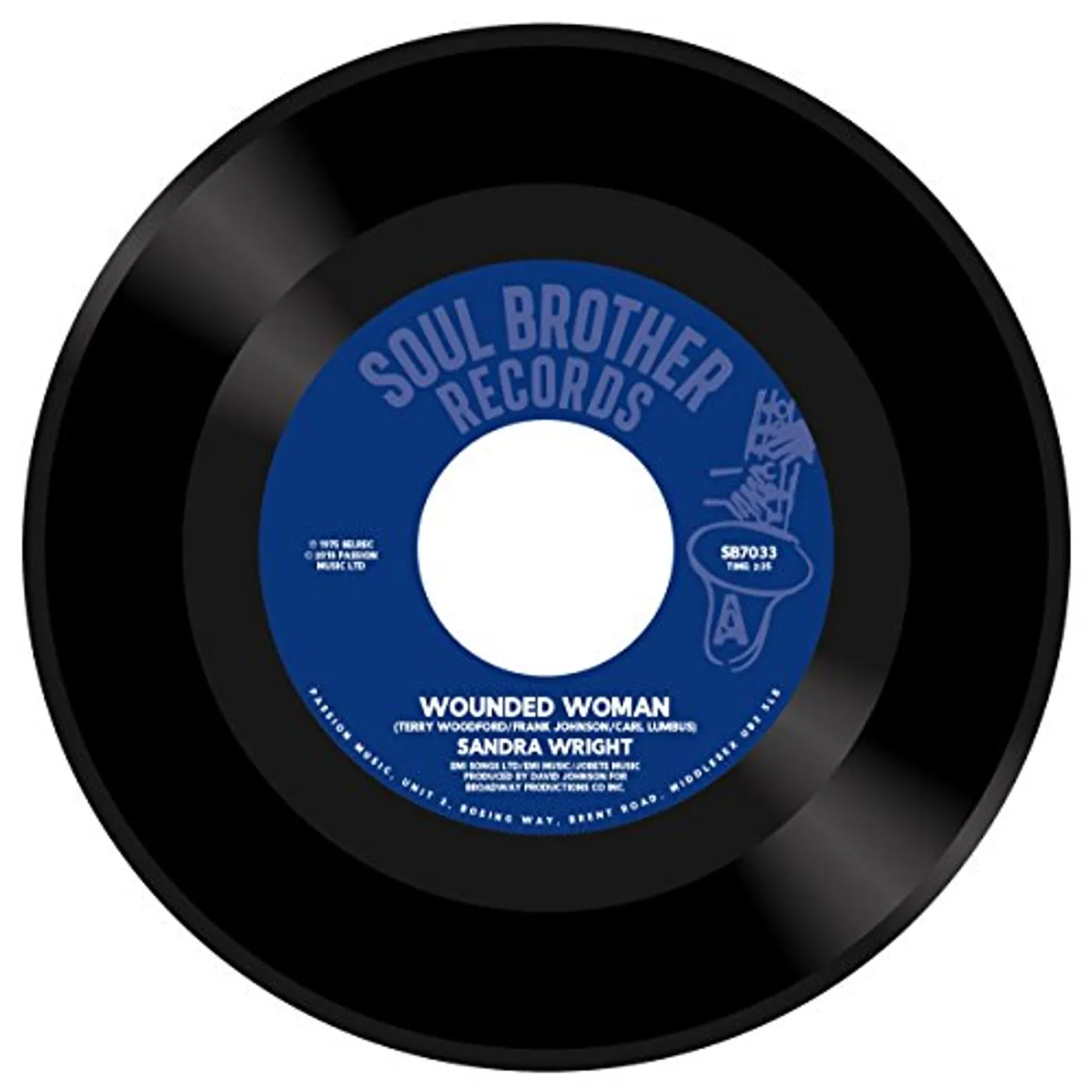 Sandra Wright WOUNDED WOMAN / MIDNIGHT AFFAIR Vinyl Record