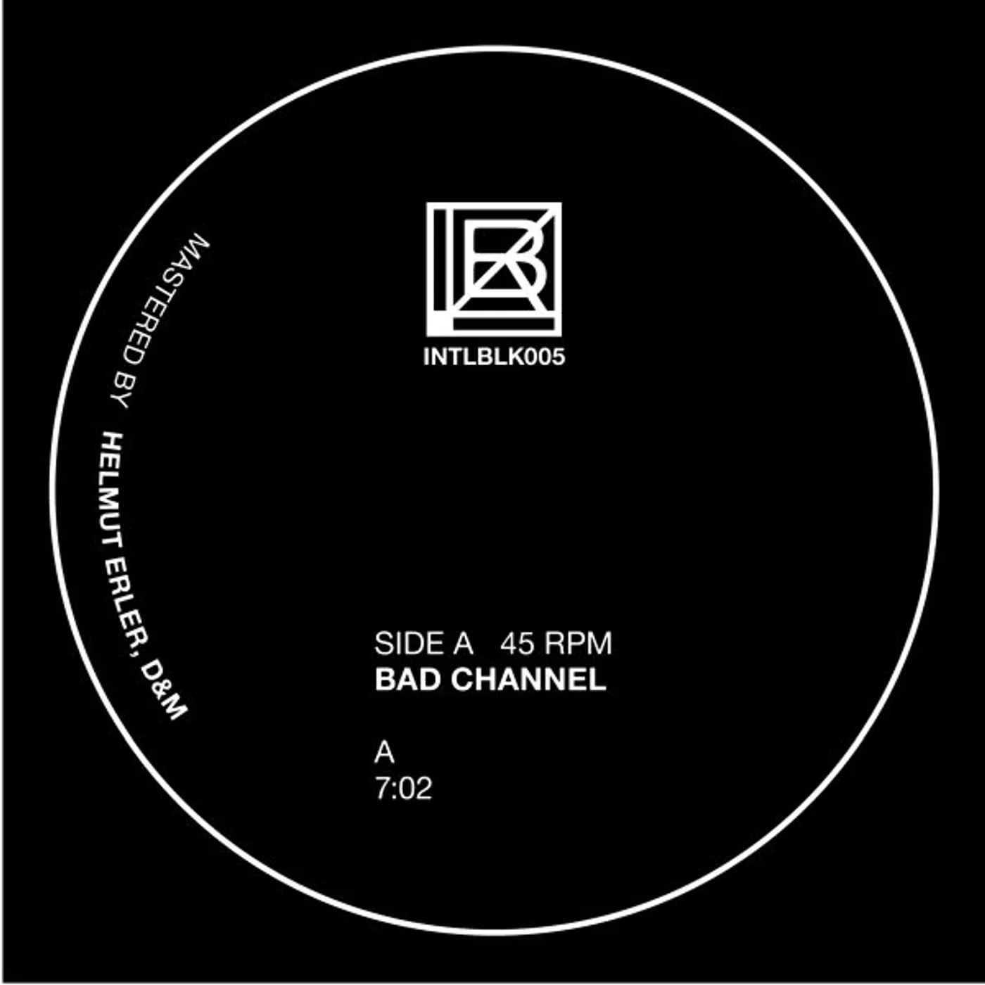 Bad Channel INTLBLK005 Vinyl Record