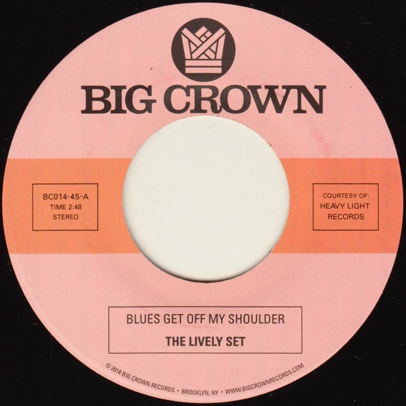 The Lively Set BLUES GET OFF MY SHOULDER / I'M BEGGING YOU Vinyl Record