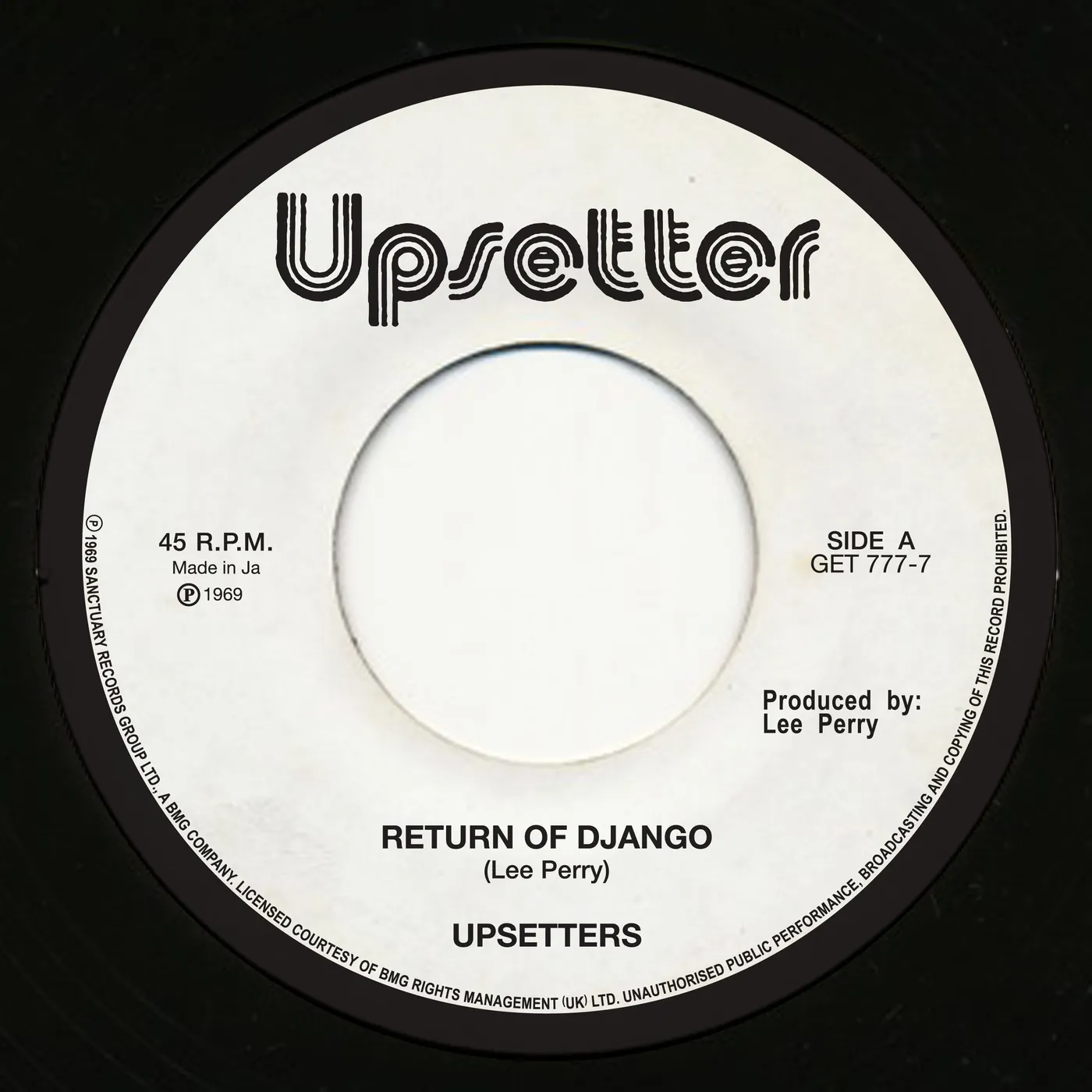 The Upsetters RETURN OF DJANGO / DOLLAR IN THE TEETH Vinyl Record