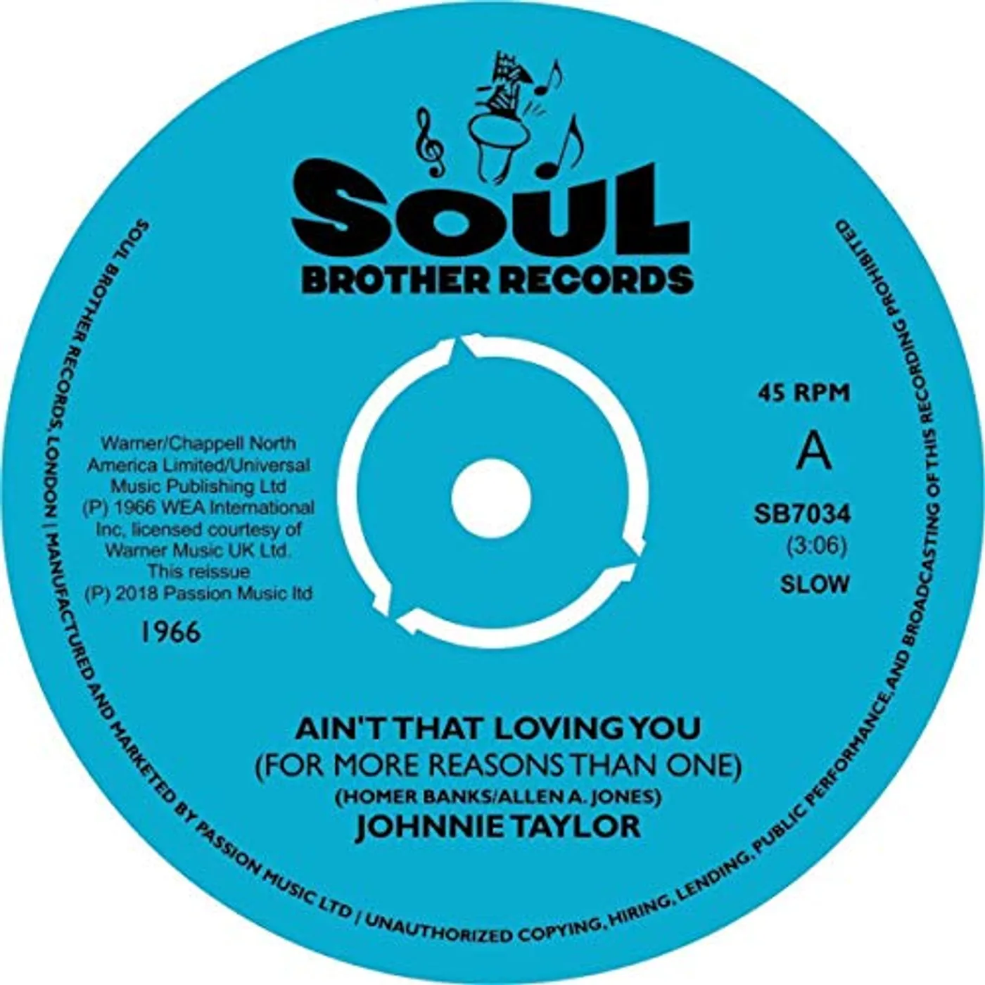 Johnnie Taylor AIN'T THAT LOVIN YOU / BLUES IN THE NIGHT Vinyl Record